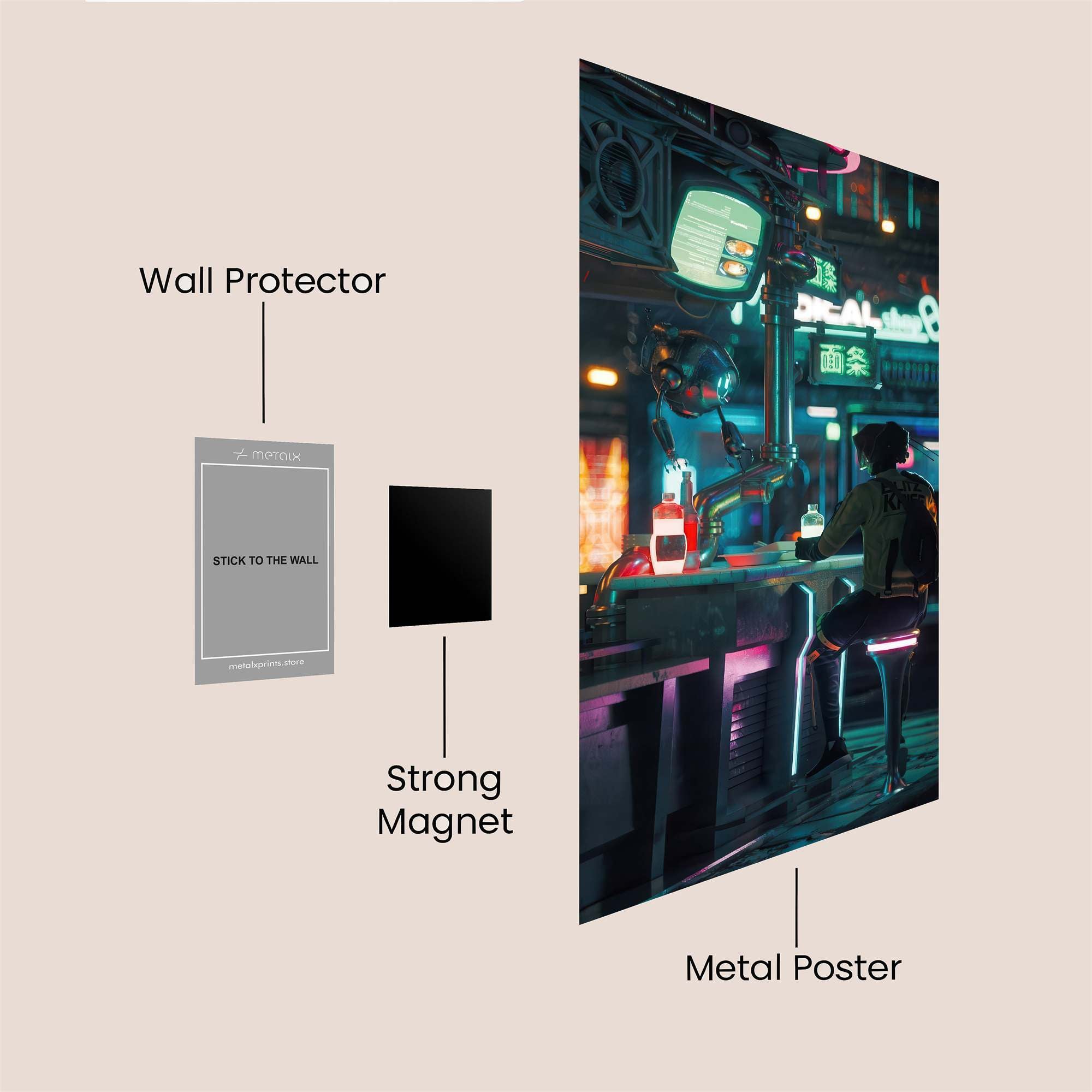 Neon Serenity Safe Wall Magnetic / M