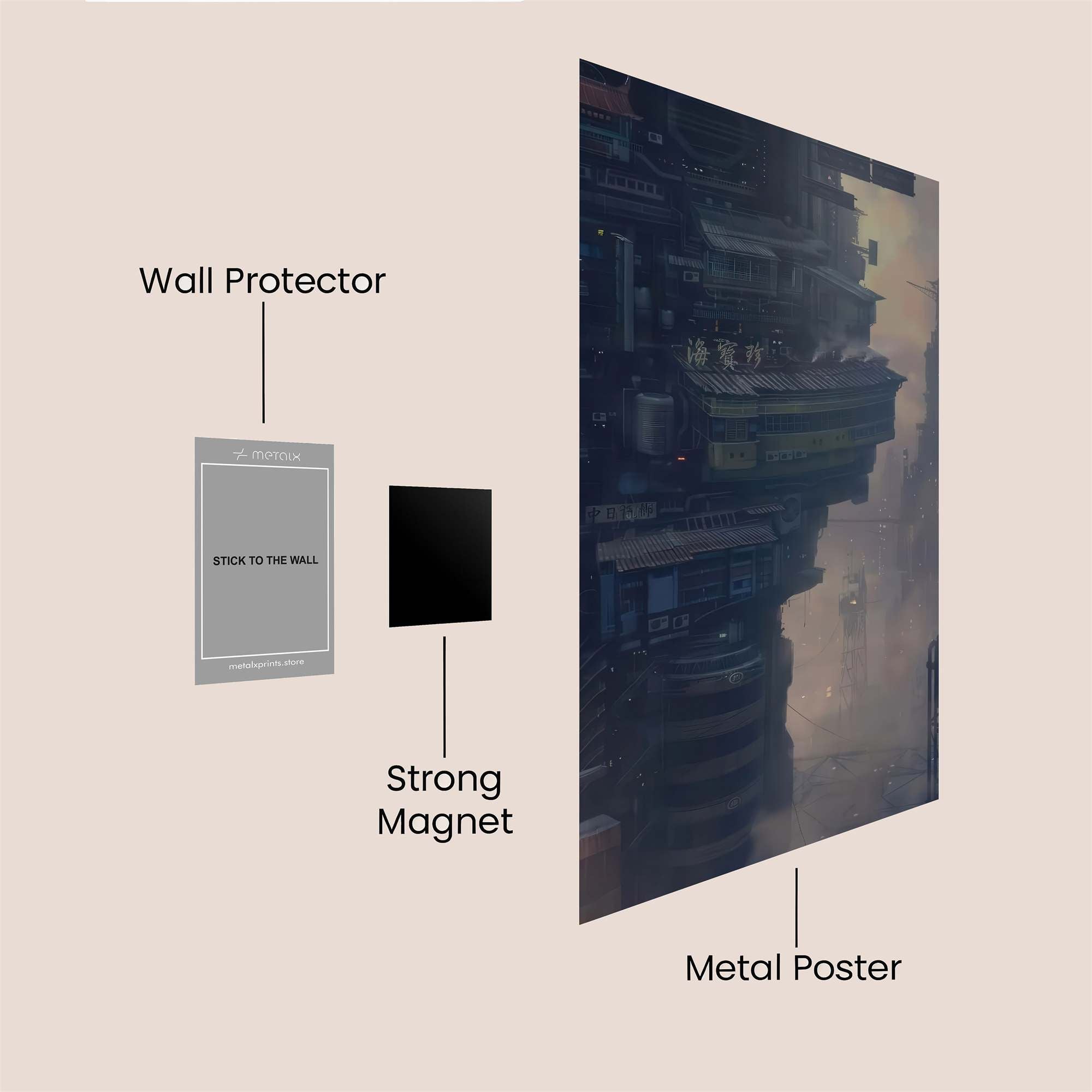 Futuristic Enigma Safe Wall Magnetic / M