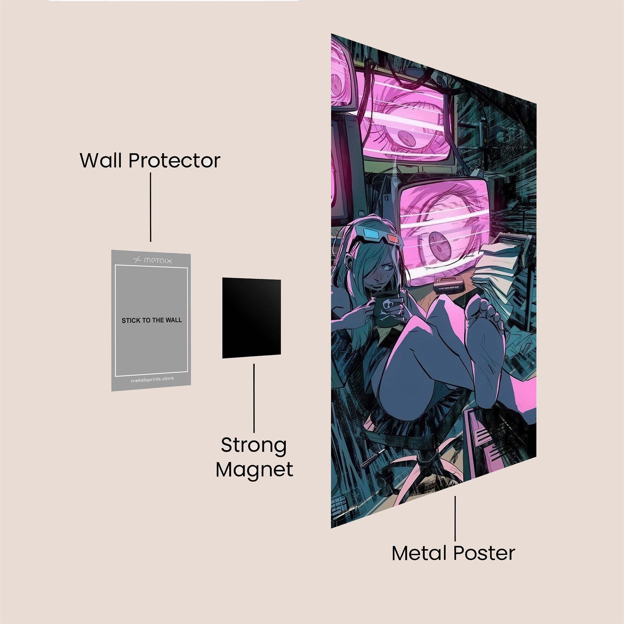 Digital Reverie Safe Wall Magnetic / M
