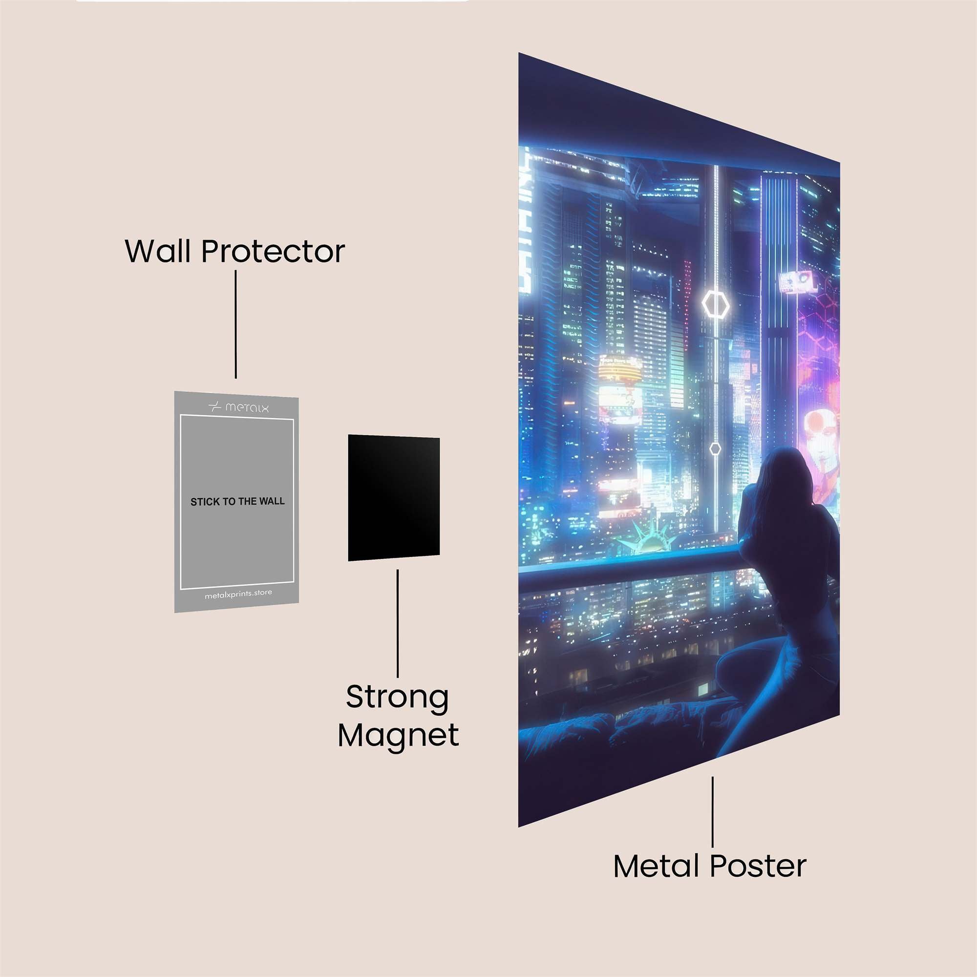 Neon Reverie Safe Wall Magnetic / M