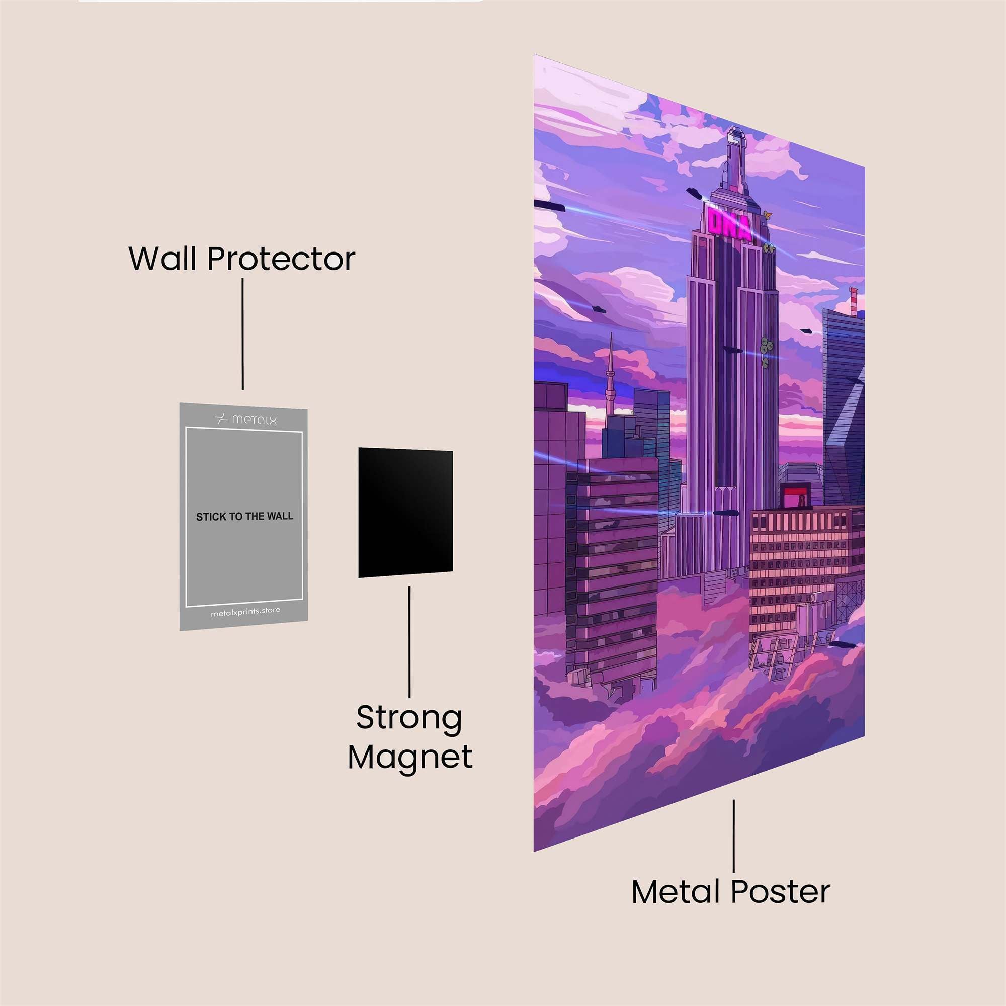 Urban Dreamscape Safe Wall Magnetic / M