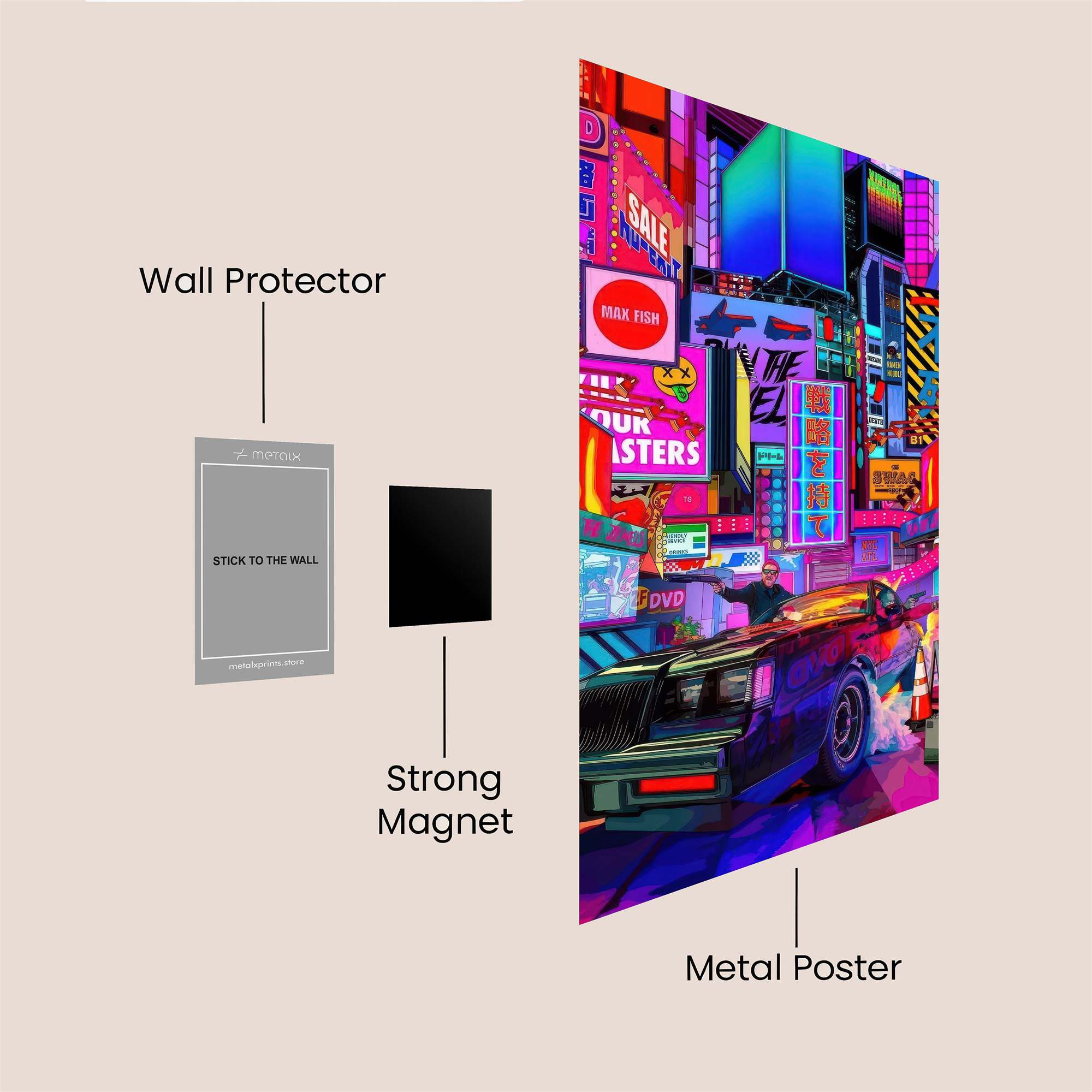 Neon Thrillscape Safe Wall Magnetic / M