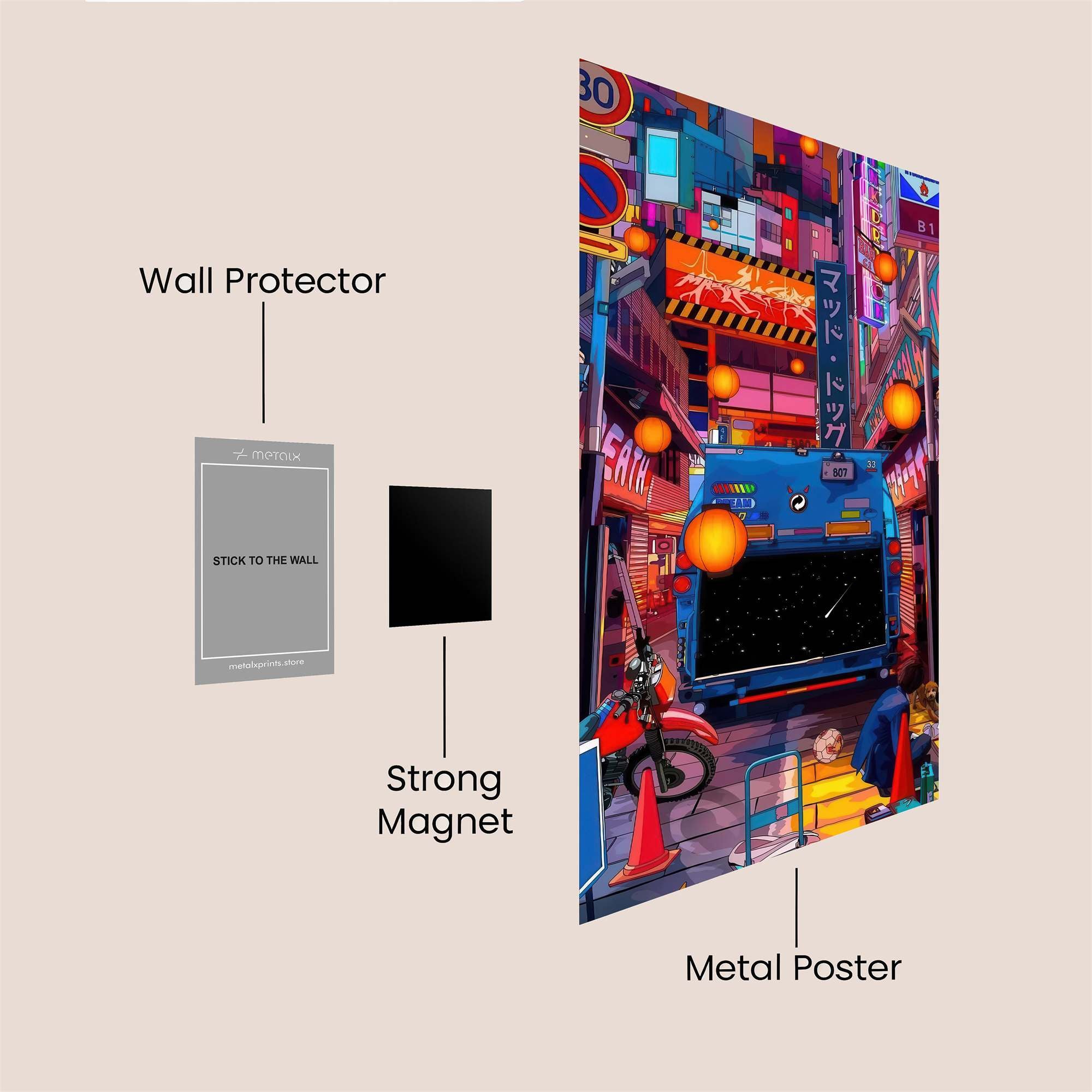 Neon Dreams Safe Wall Magnetic / M