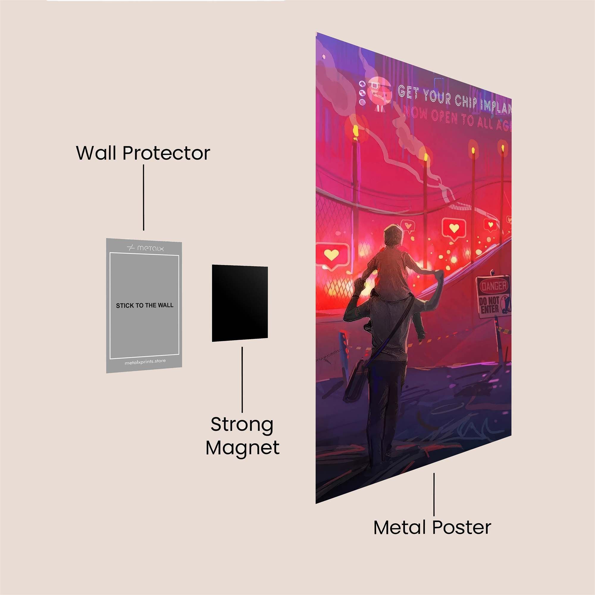 Digital Dreamscape Safe Wall Magnetic / M