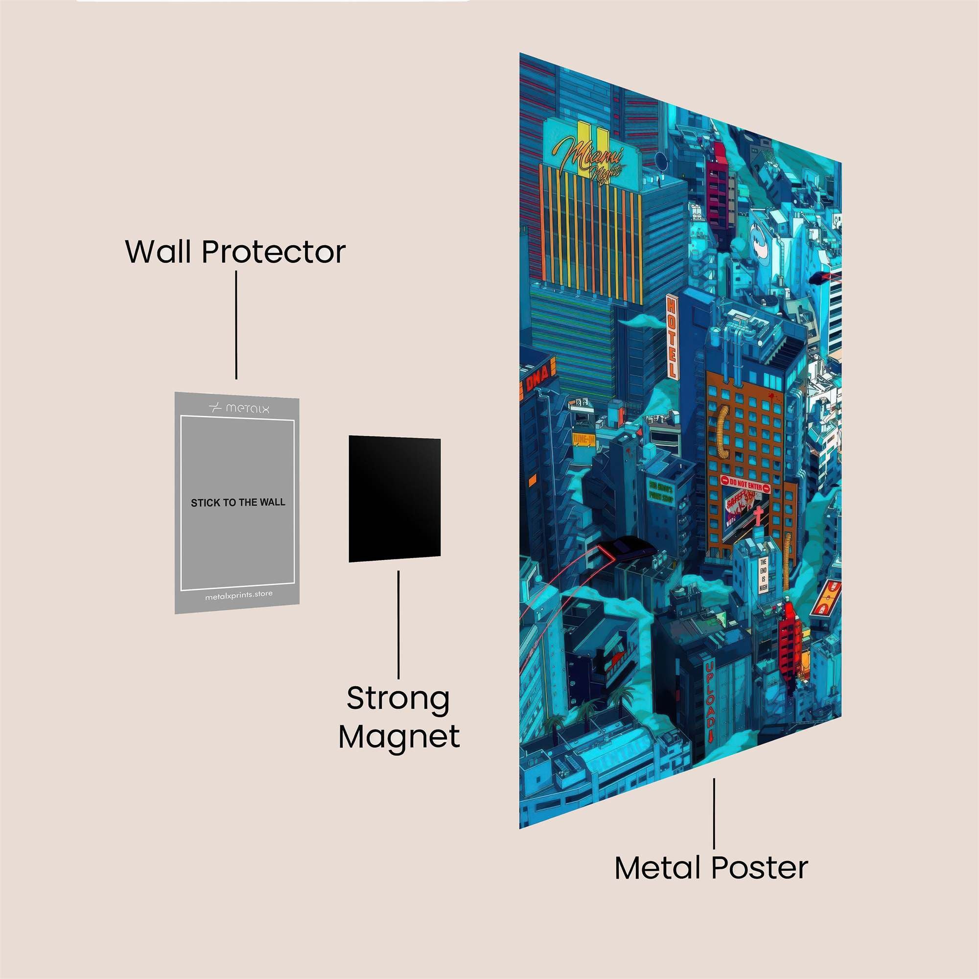 Neon Labyrinth Safe Wall Magnetic / M
