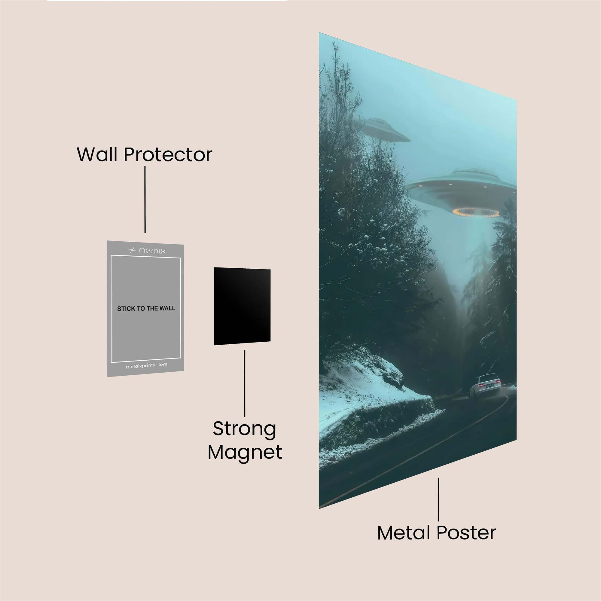 UFO Intrigue Safe Wall Magnetic / M