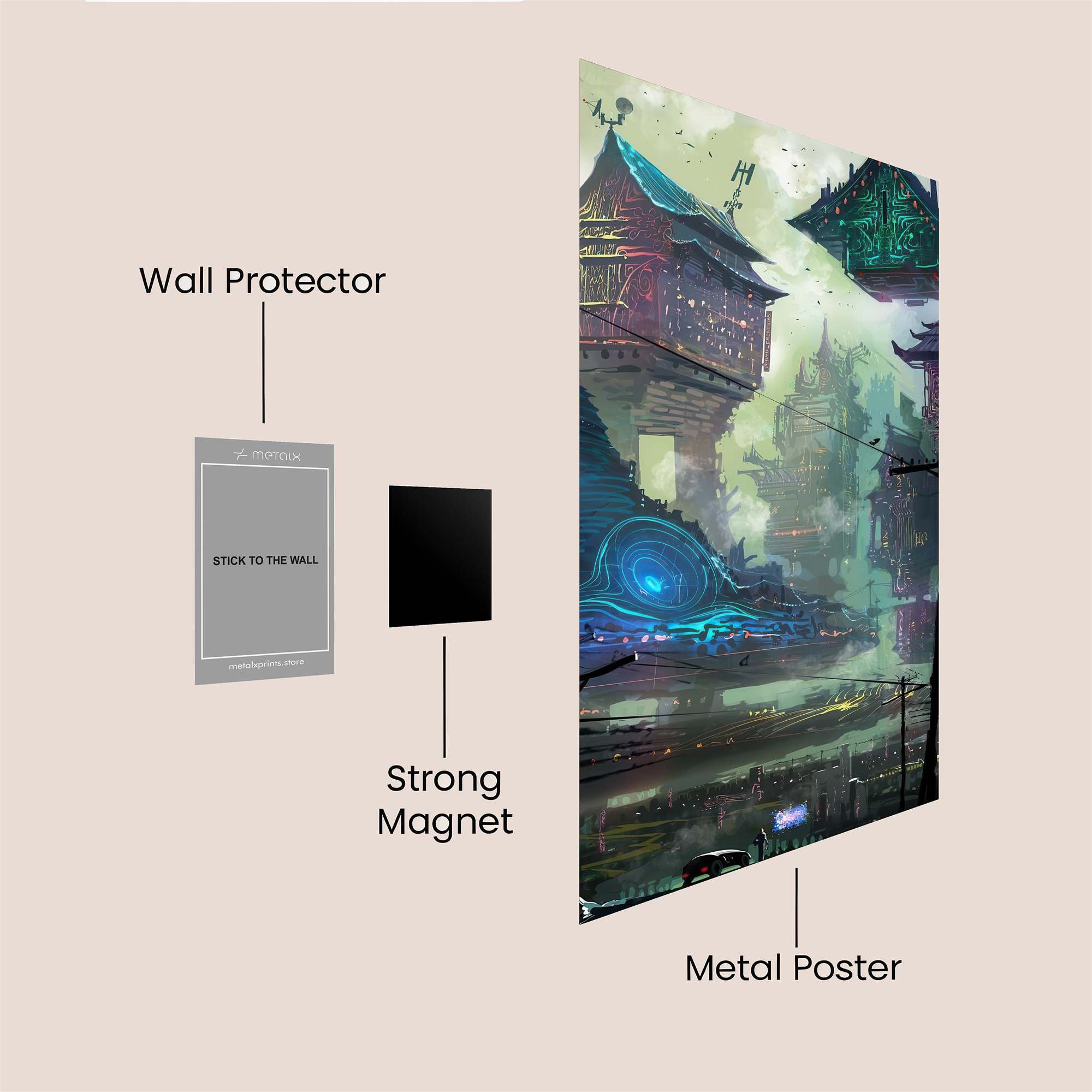 Cyber Samurai Safe Wall Magnetic / M