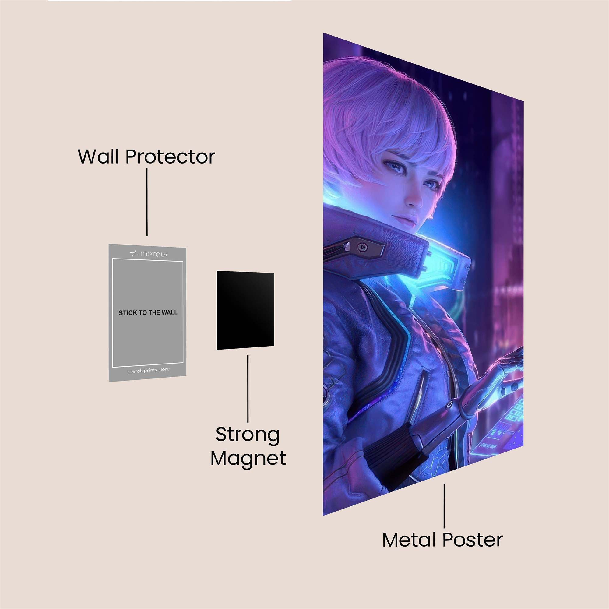 Neon Navigator Safe Wall Magnetic / M