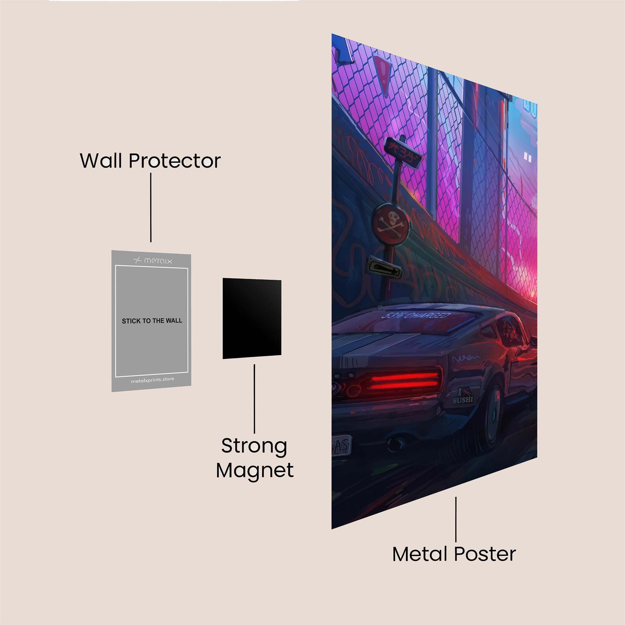 Retro Reverie Safe Wall Magnetic / M