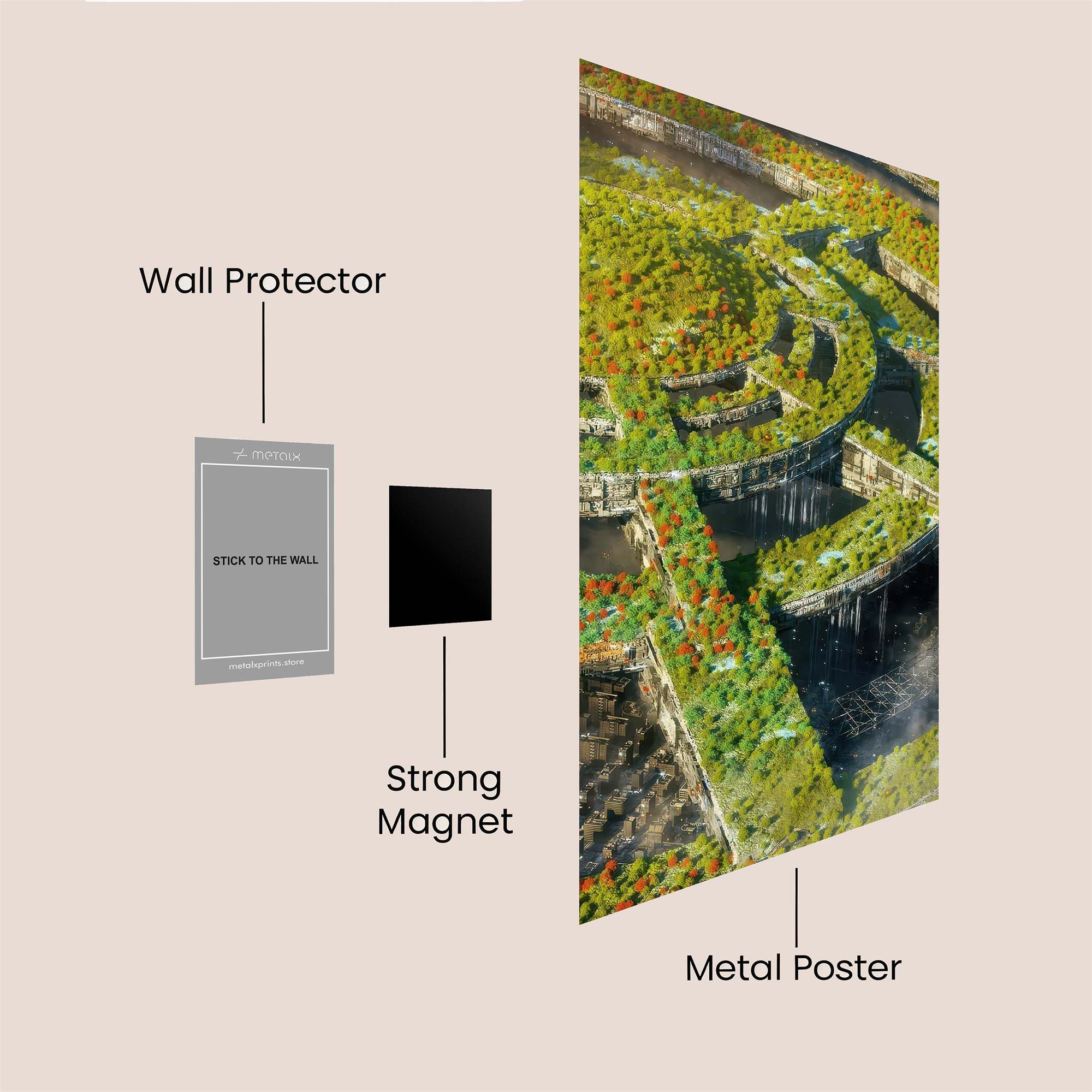 Verdant Spiral Safe Wall Magnetic / M