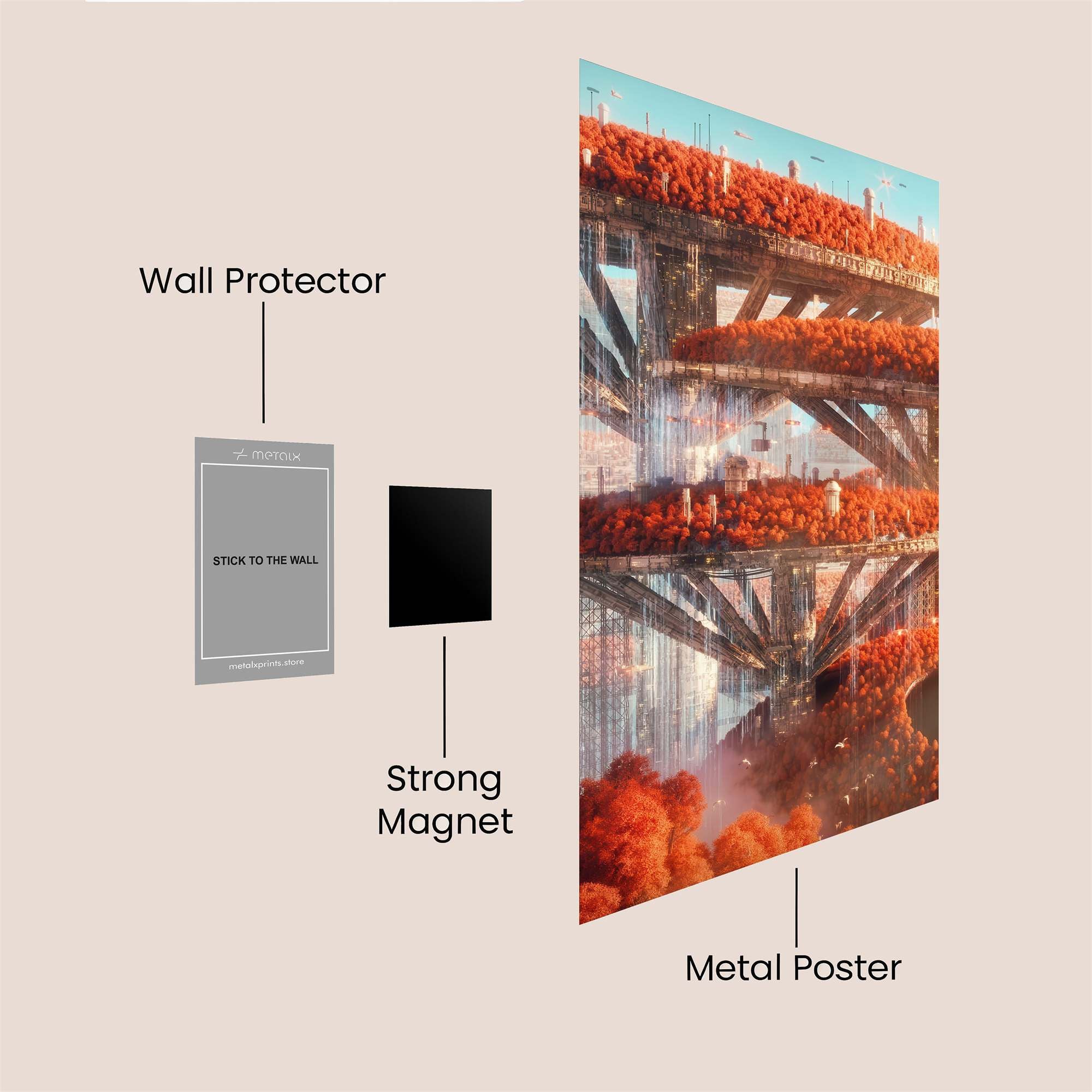 Futuristic Haven Safe Wall Magnetic / M