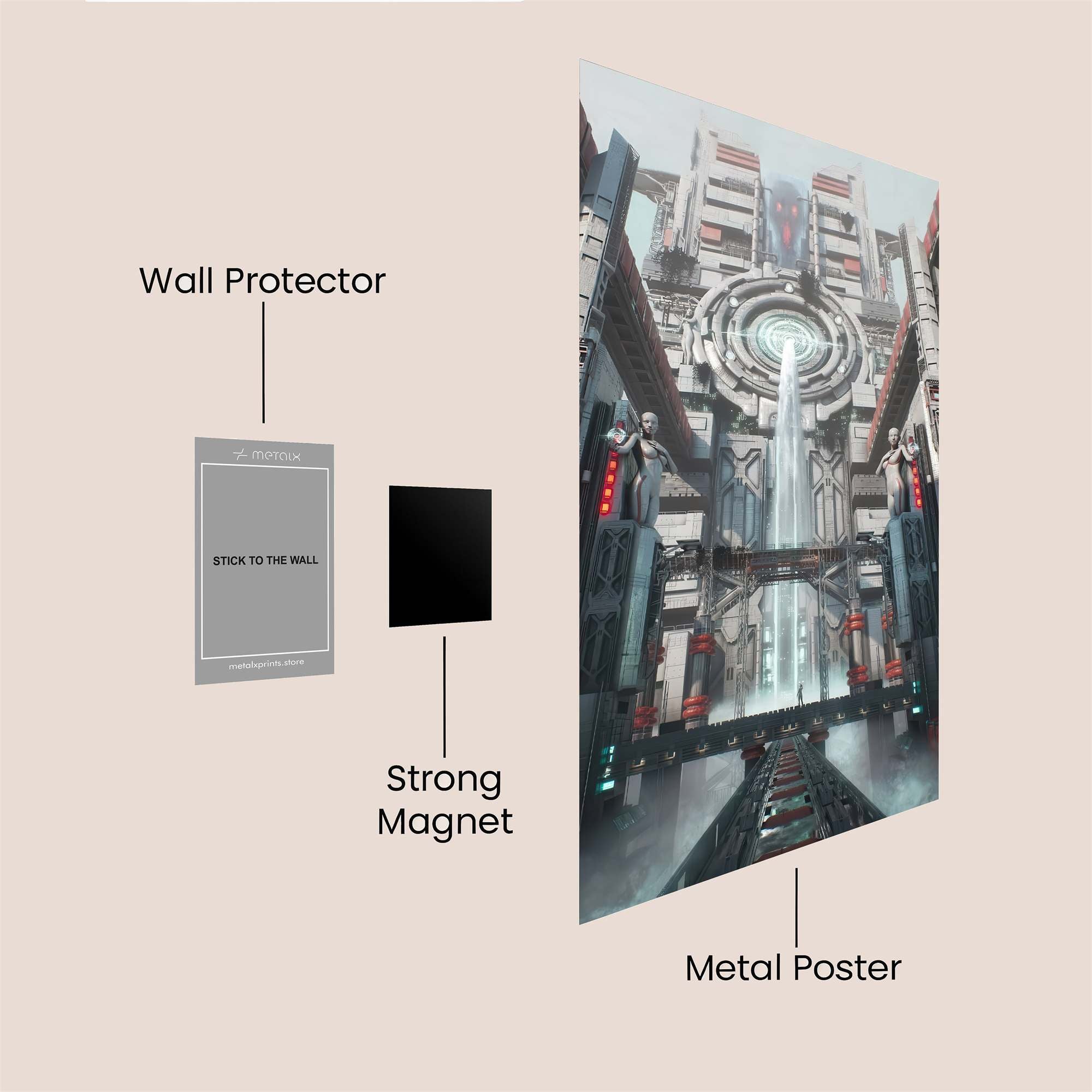 Futuristic Citadel Safe Wall Magnetic / M