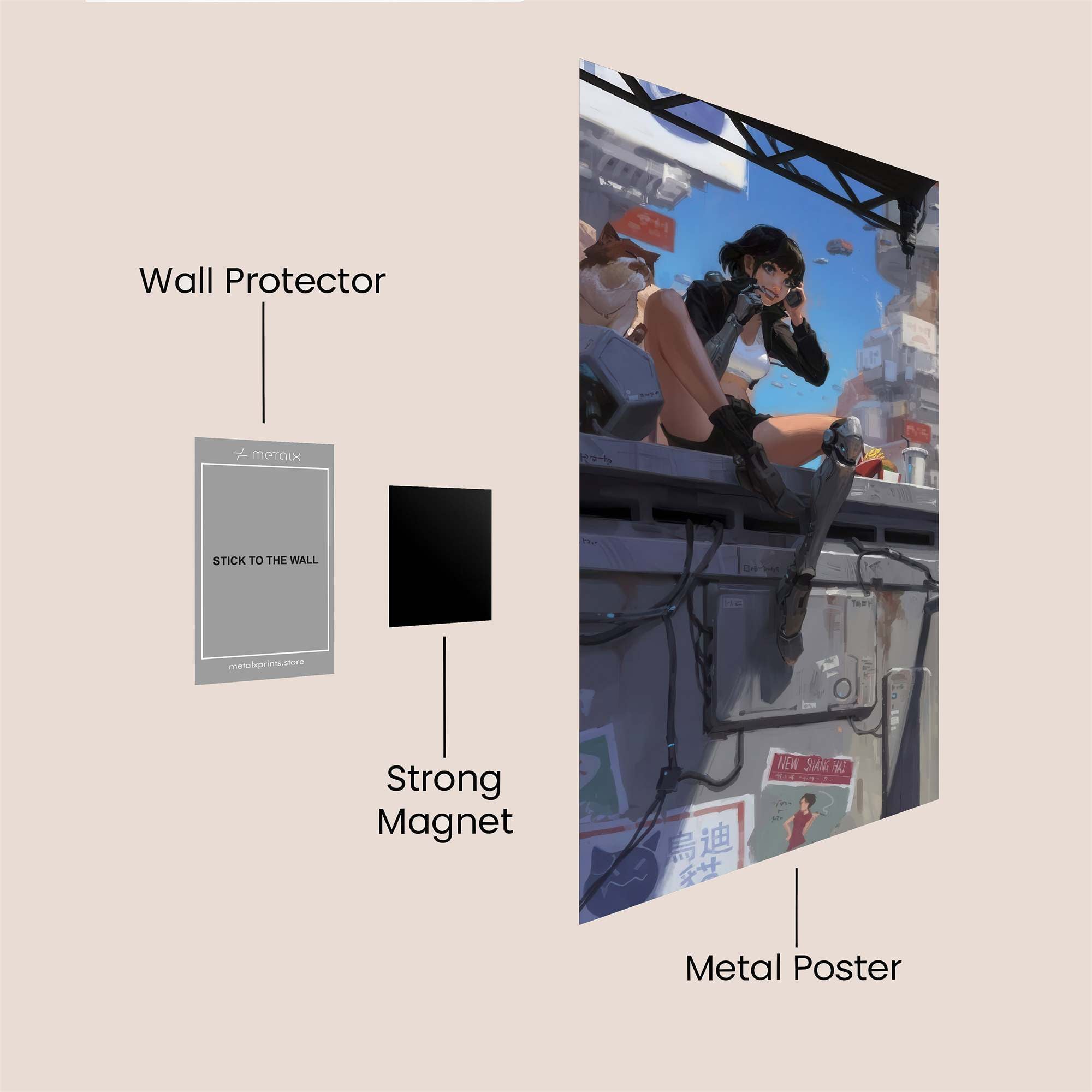 Rooftop Reverie Safe Wall Magnetic / M