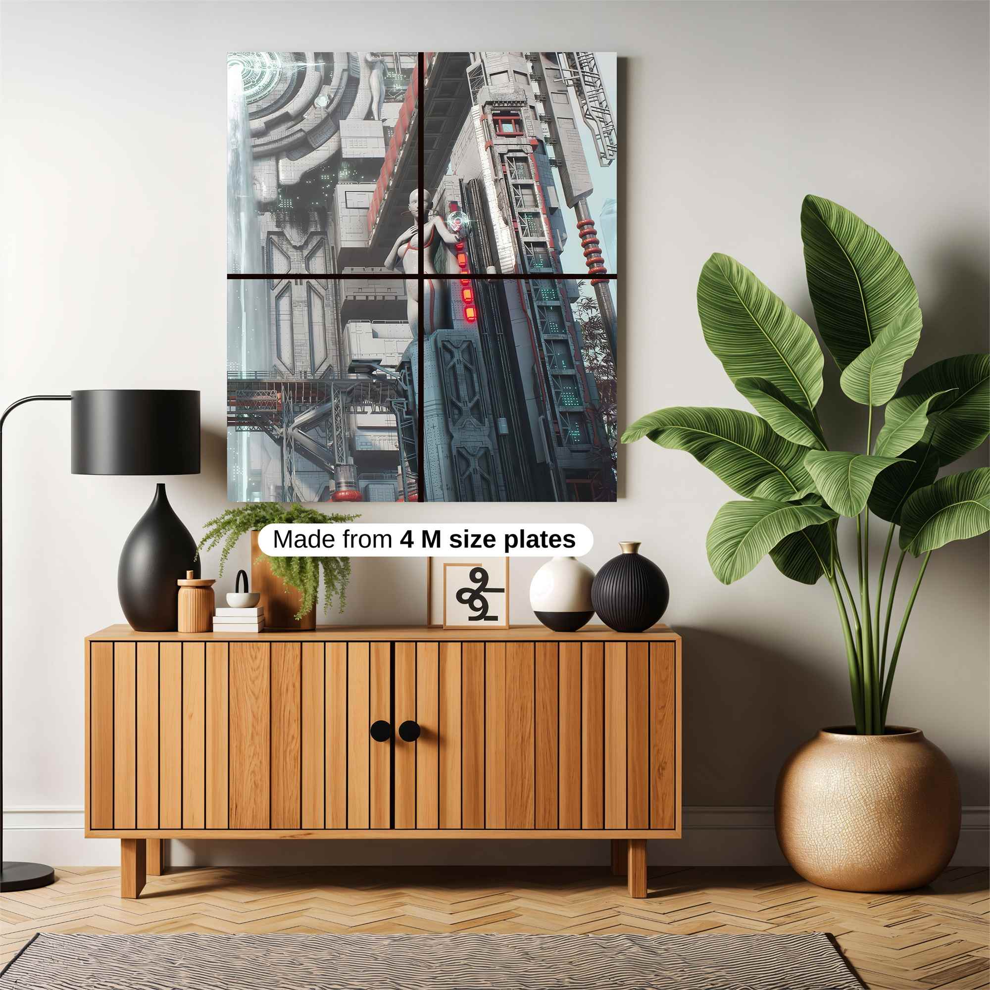 Futuristic Serenity Safe Wall Magnetic / M