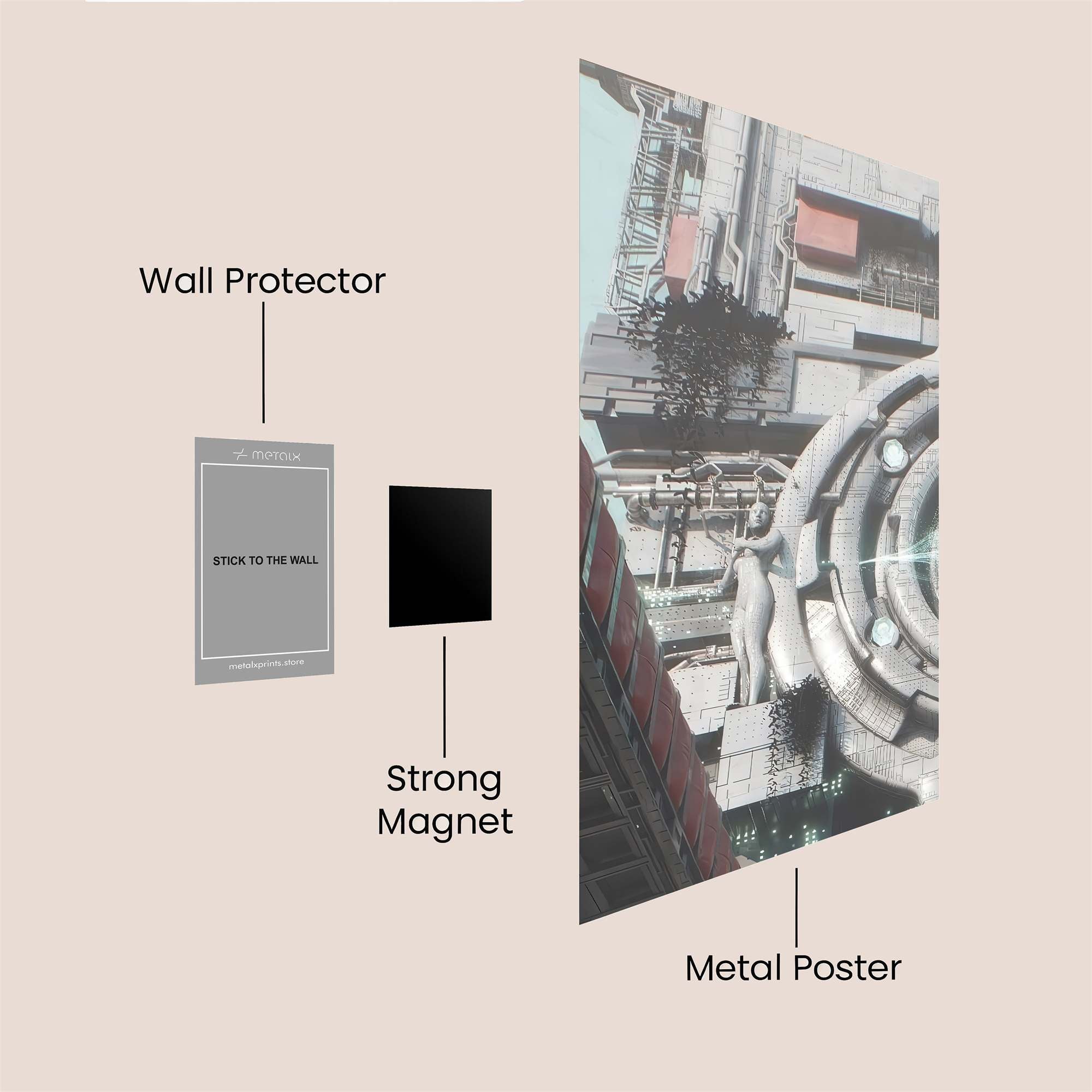 Futuristic Reverie Safe Wall Magnetic / M
