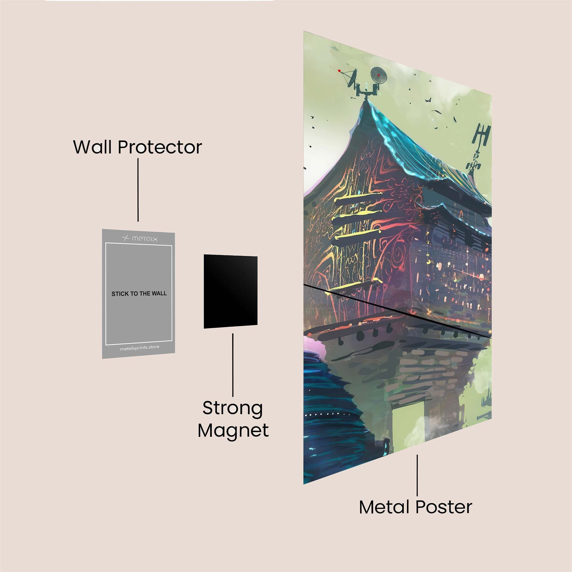 Cyber Pagoda Safe Wall Magnetic / M