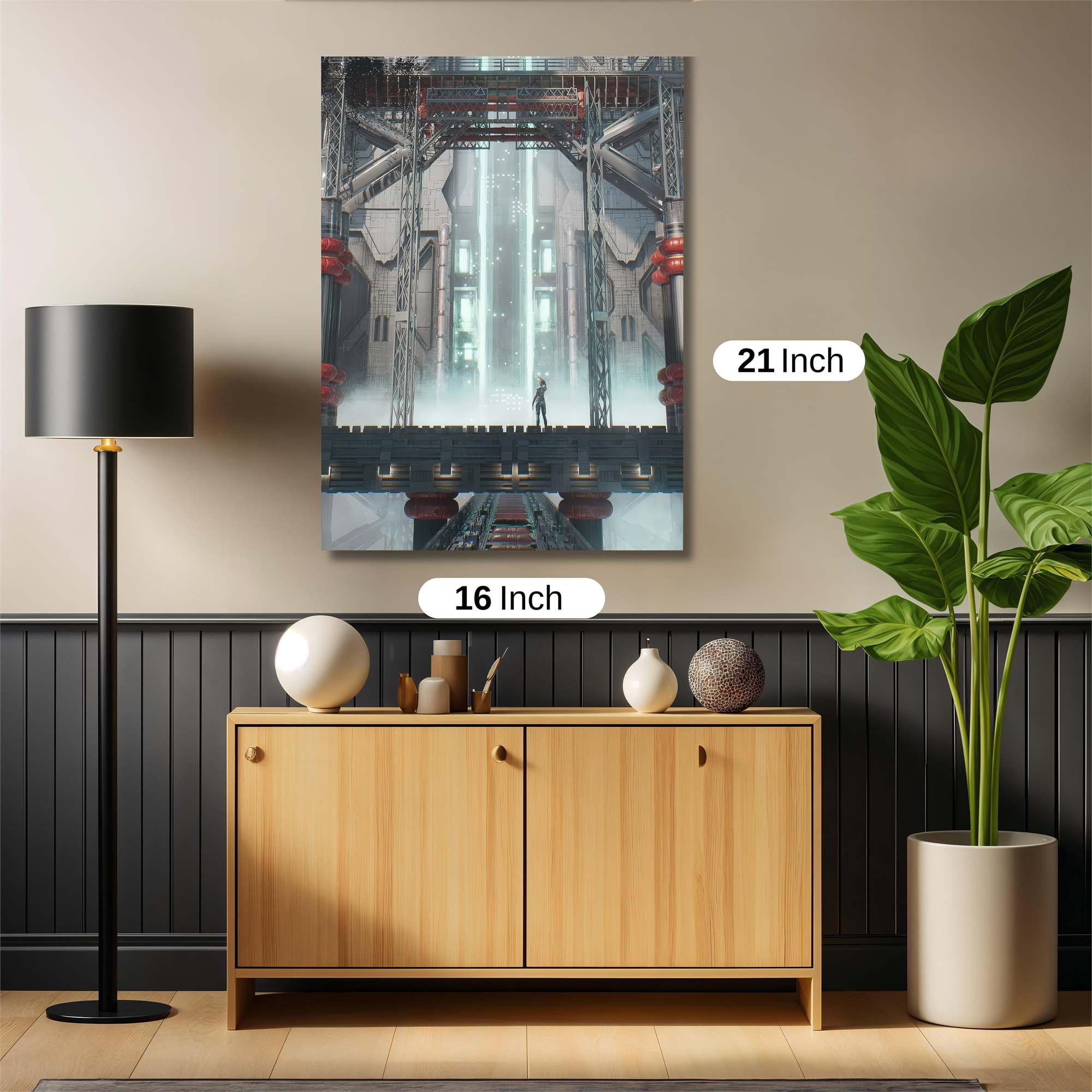 Futuristic Solitude Safe Wall Magnetic / M