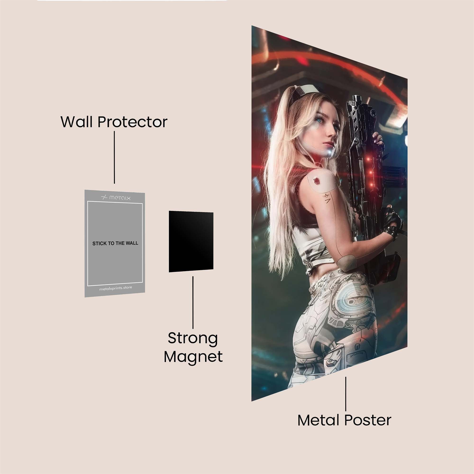 Futuristic Vigilance Safe Wall Magnetic / M
