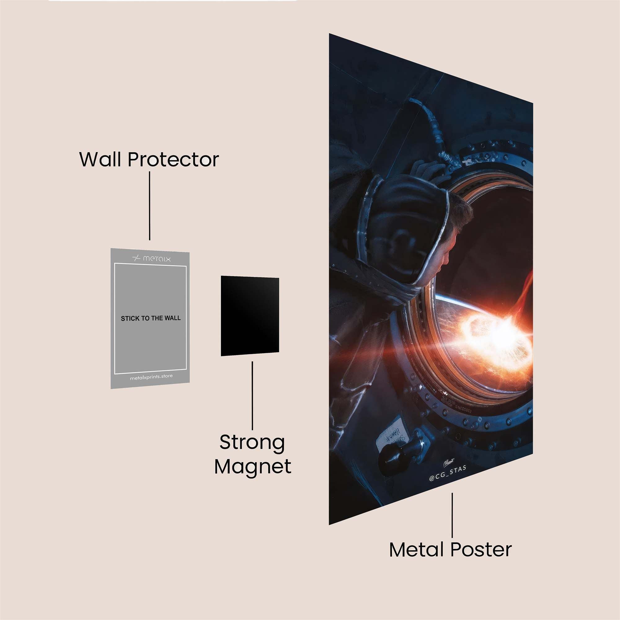Galactic Curiosity Safe Wall Magnetic / M