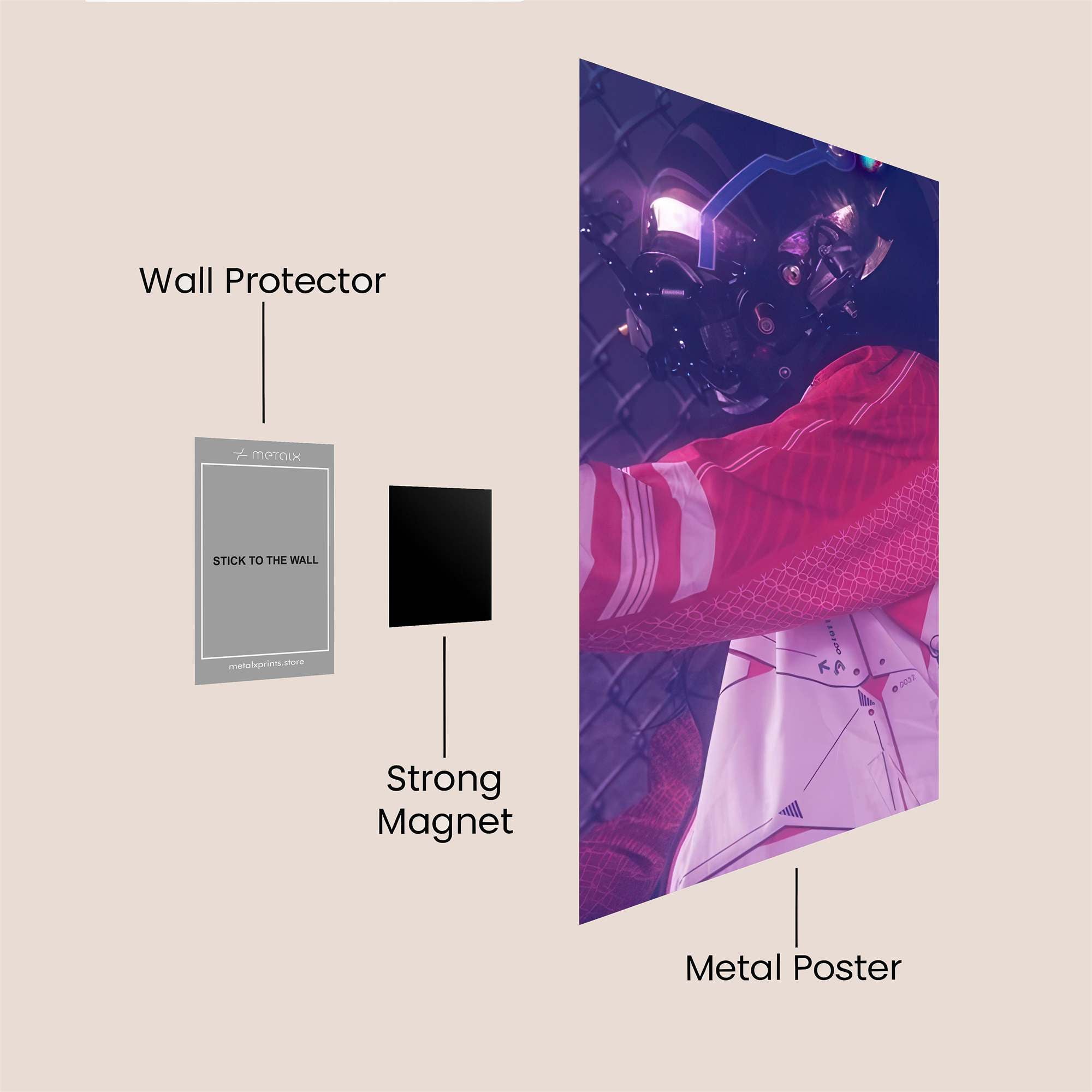 Cyberpunk Vibe Safe Wall Magnetic / M