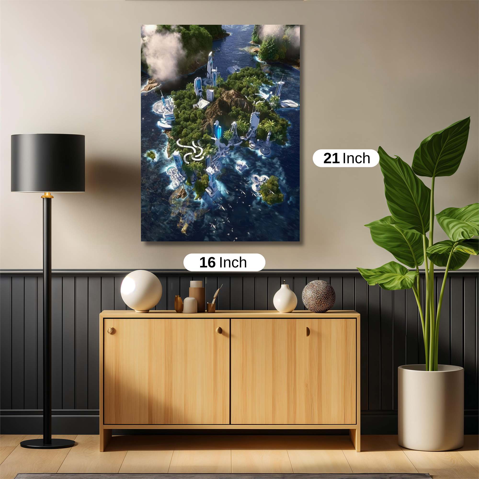 Futuristic Serenity Safe Wall Magnetic / M