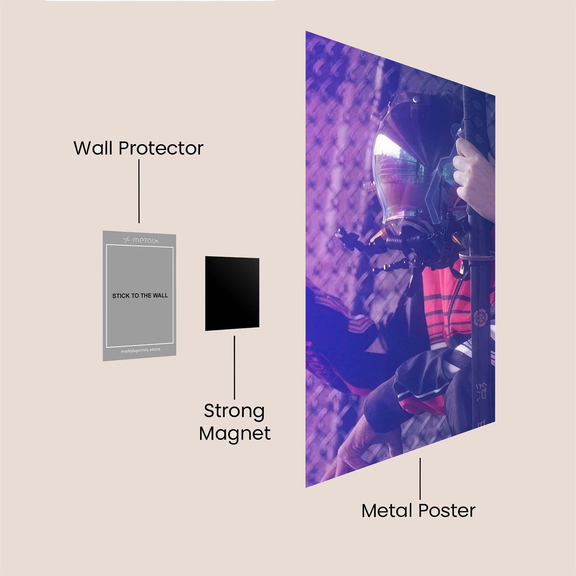 Cyber Warrior Safe Wall Magnetic / M