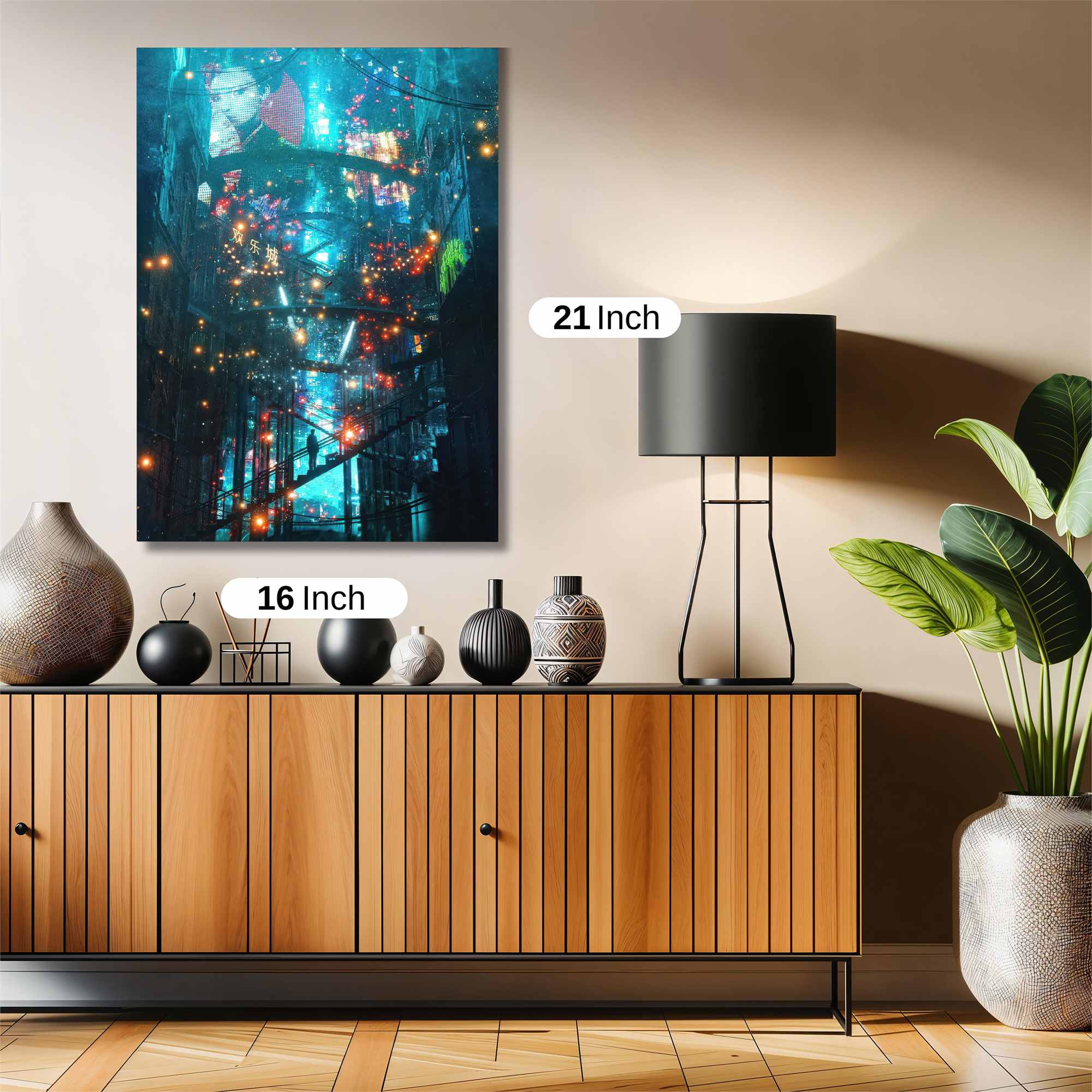 Neon Dreamscape Safe Wall Magnetic / M