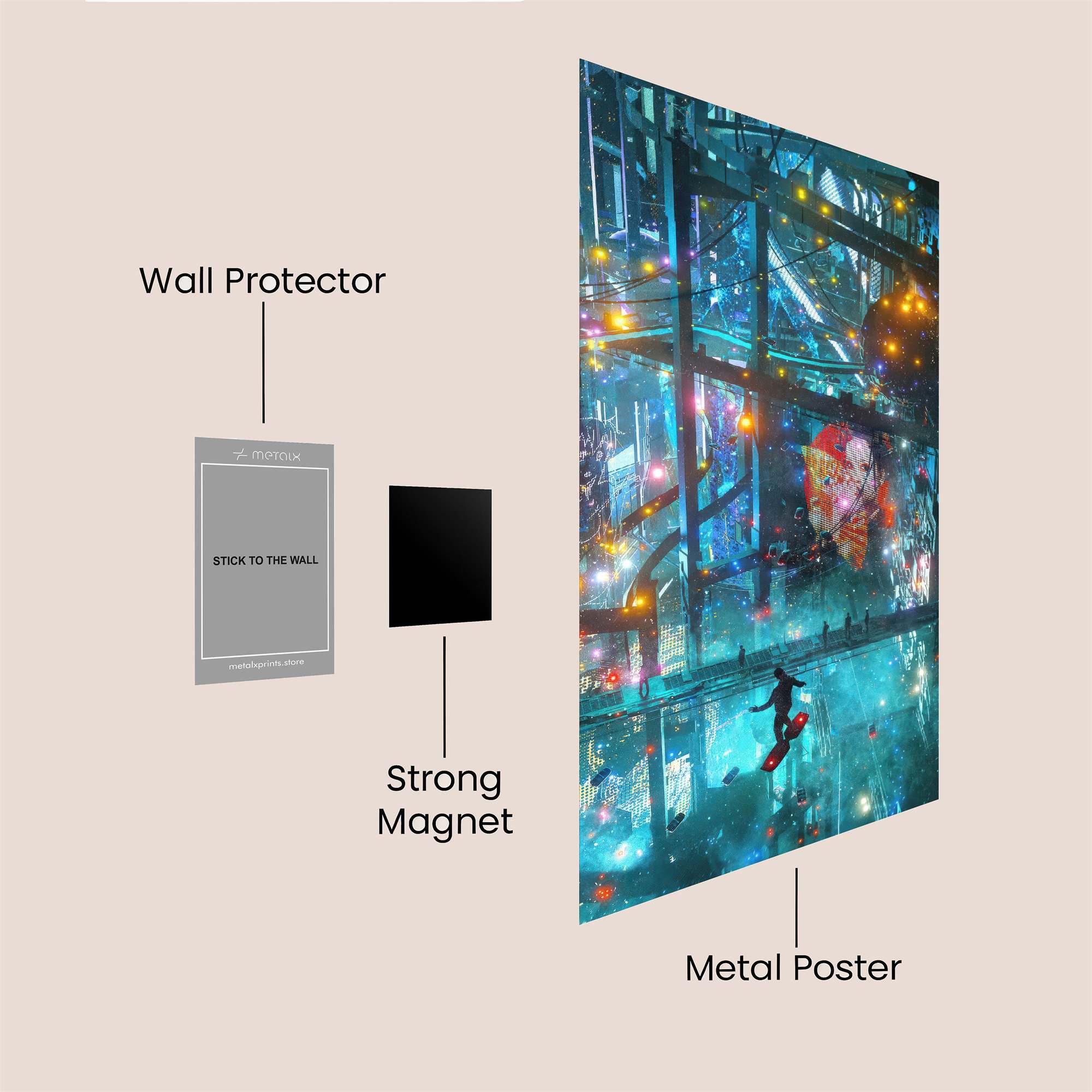 Neon Ascendancy Safe Wall Magnetic / M