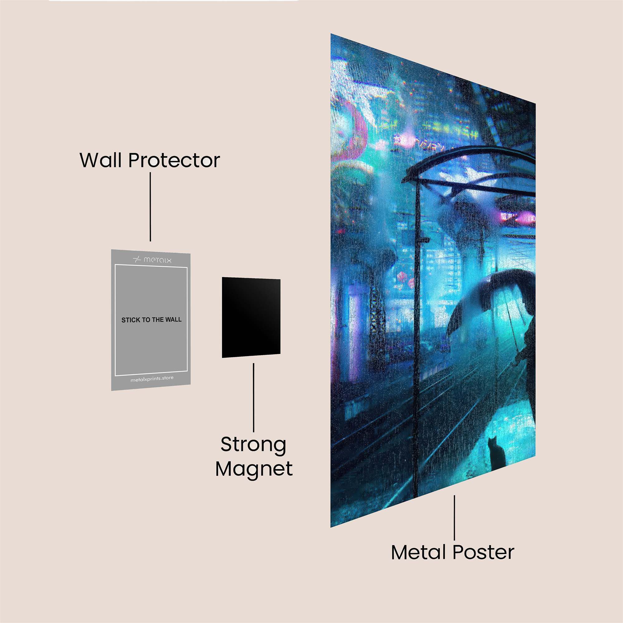 Neon Serenity Safe Wall Magnetic / M