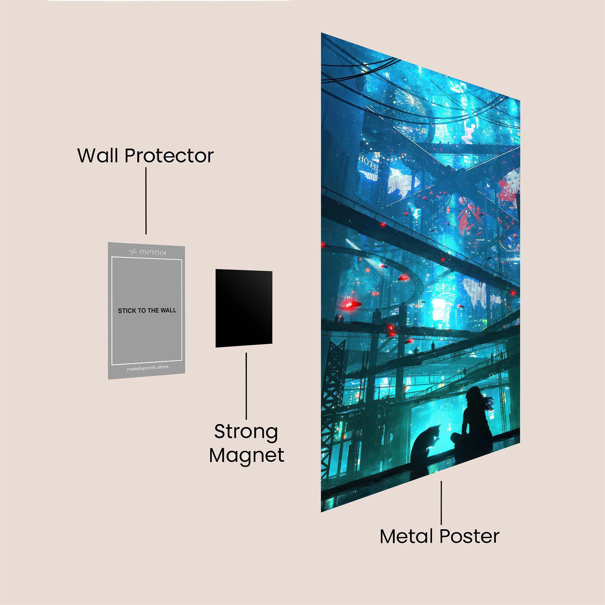 Neon Reverie Safe Wall Magnetic / M