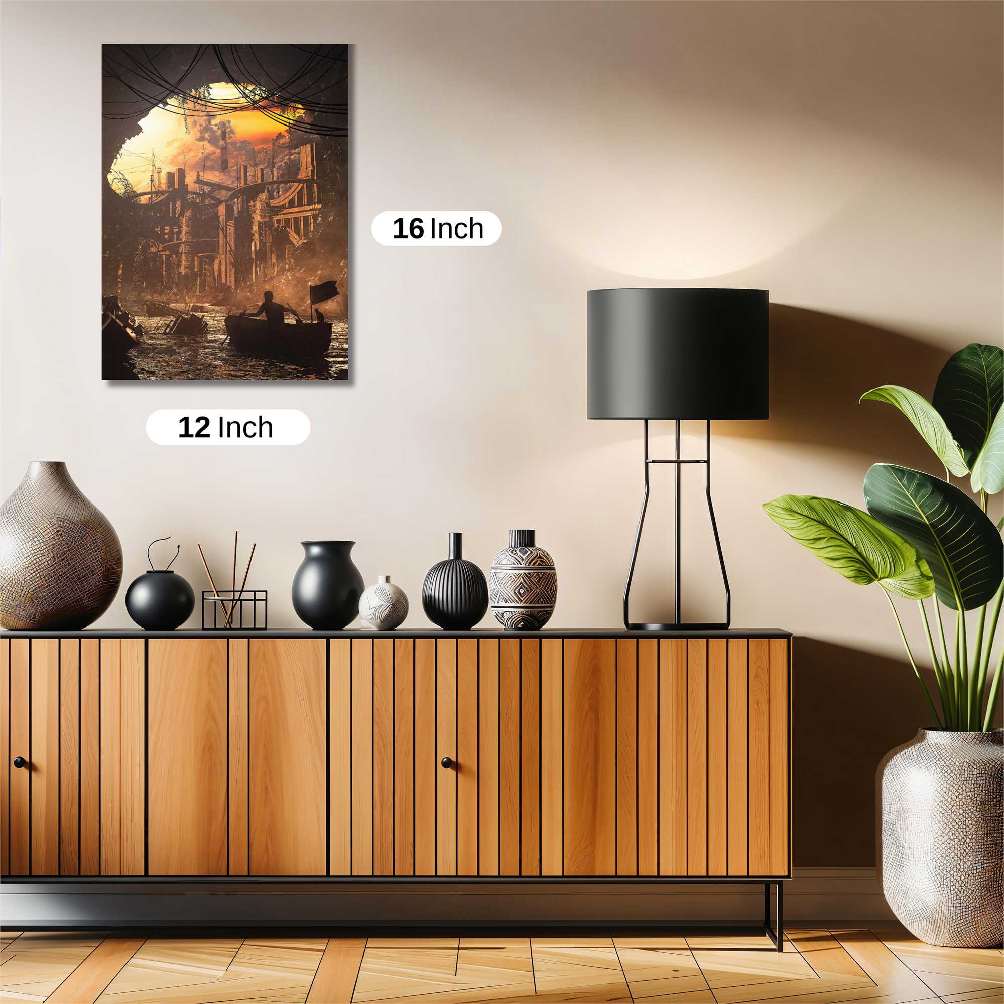 Sunset Ruinscape Safe Wall Magnetic / M