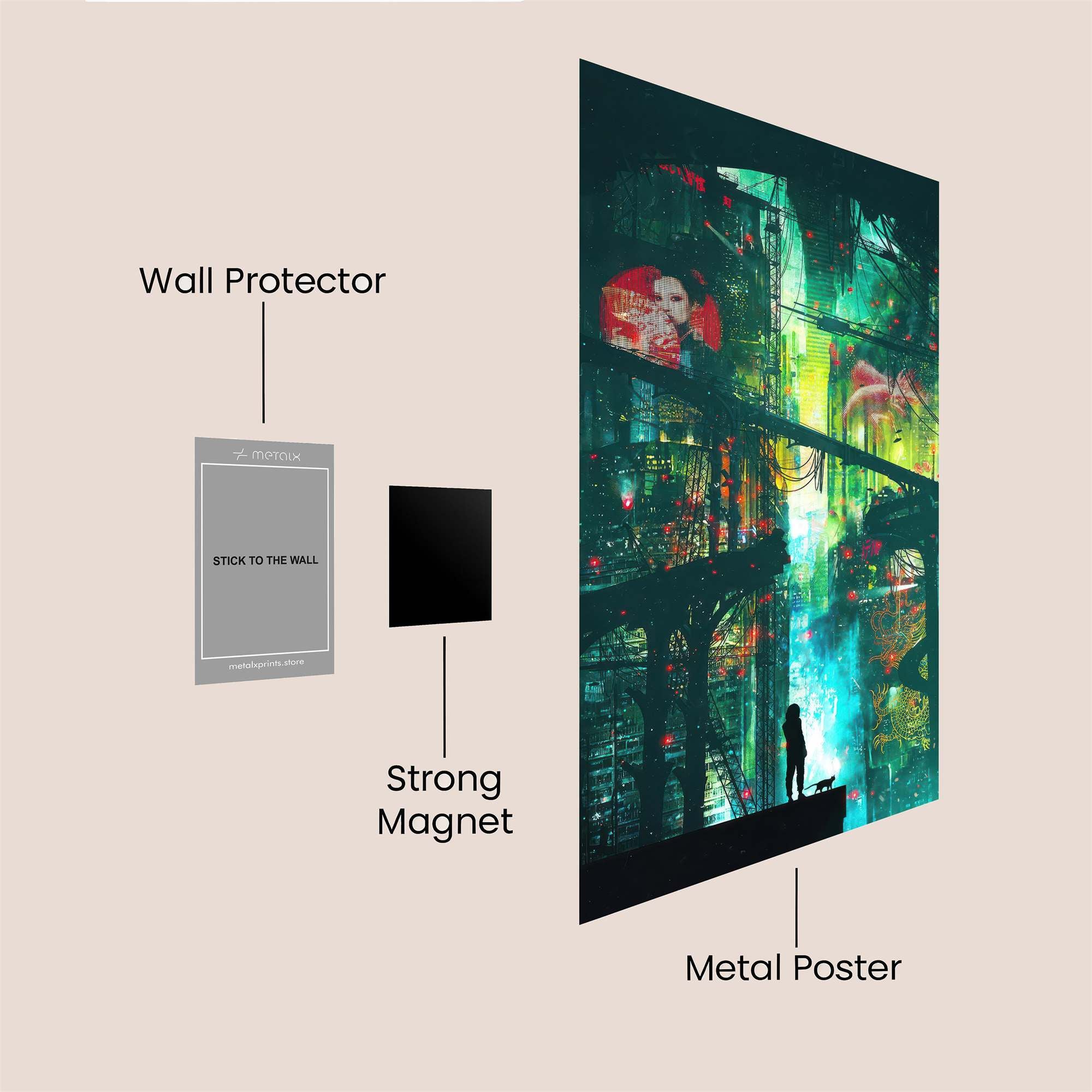 Neon Reverie Safe Wall Magnetic / M