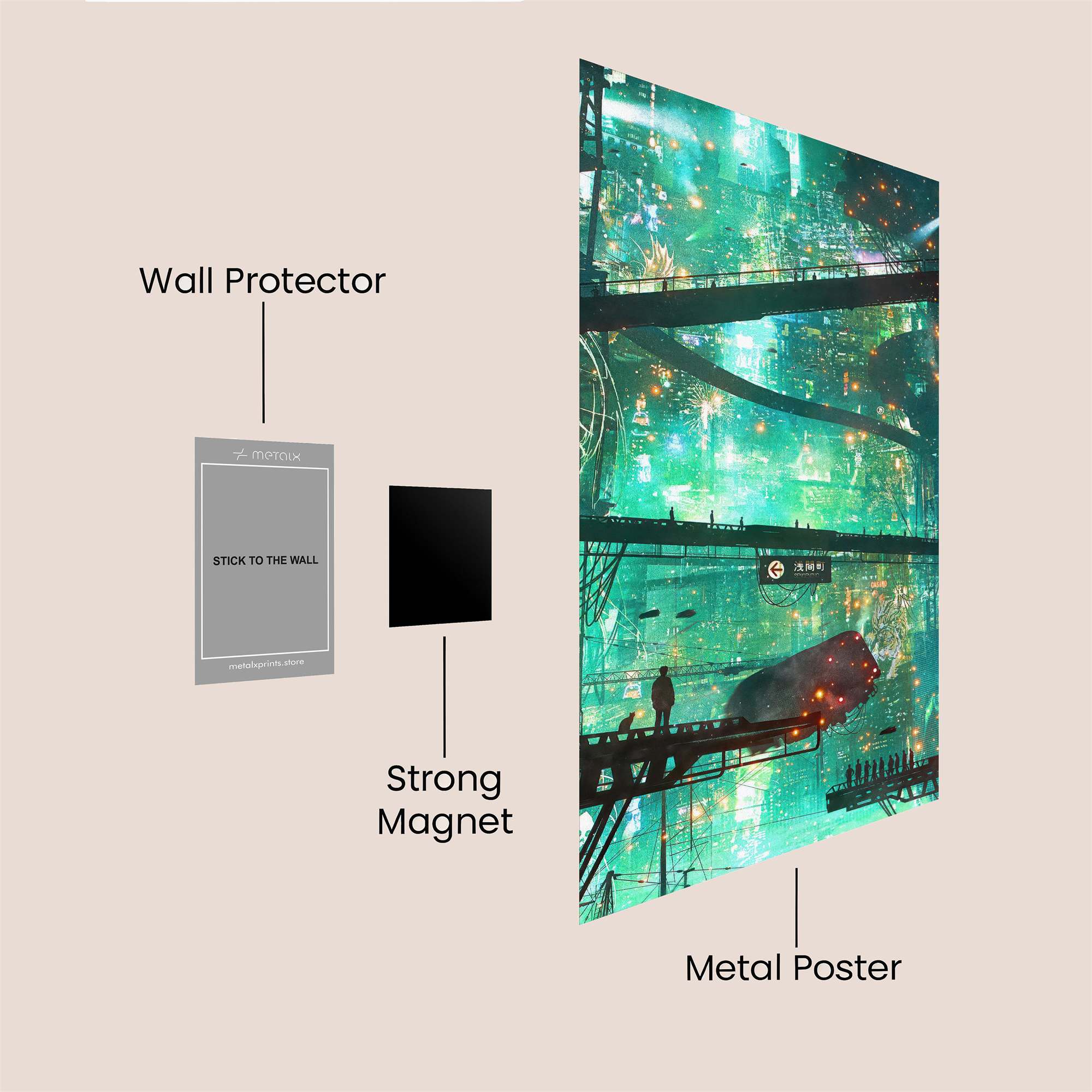 Futuristic Dreams Safe Wall Magnetic / M