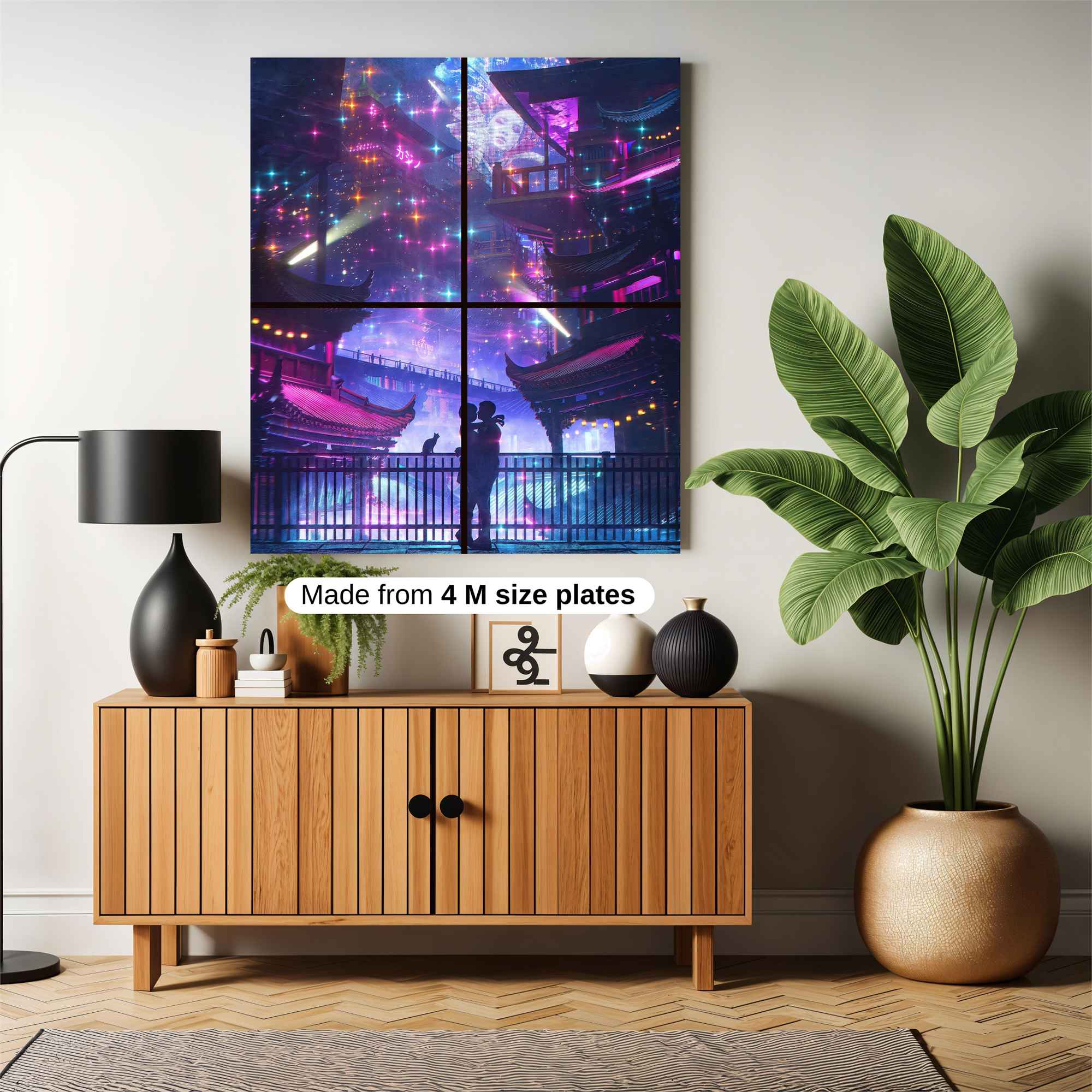Neon Dreamscape Safe Wall Magnetic / M
