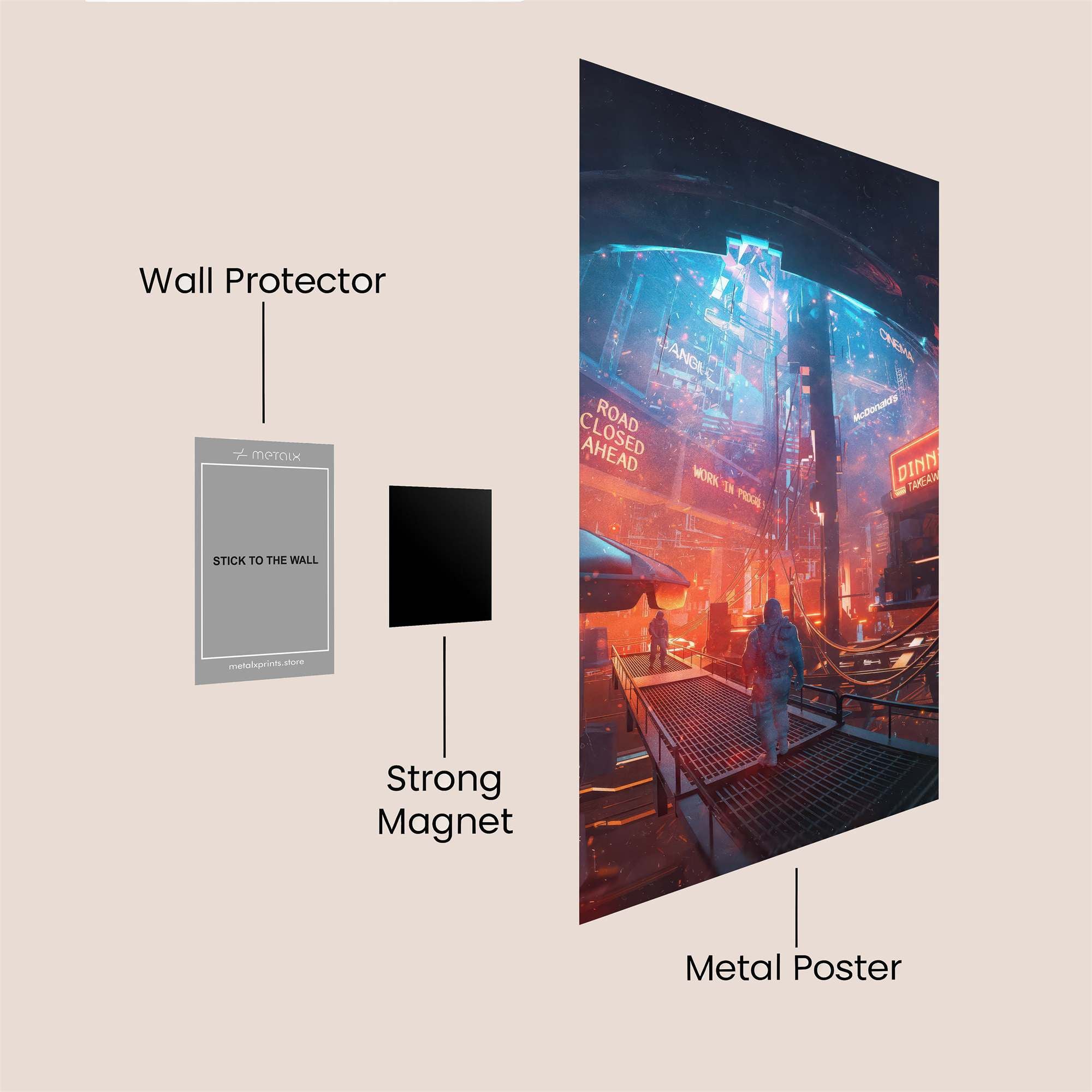 Neon Reverie Safe Wall Magnetic / M