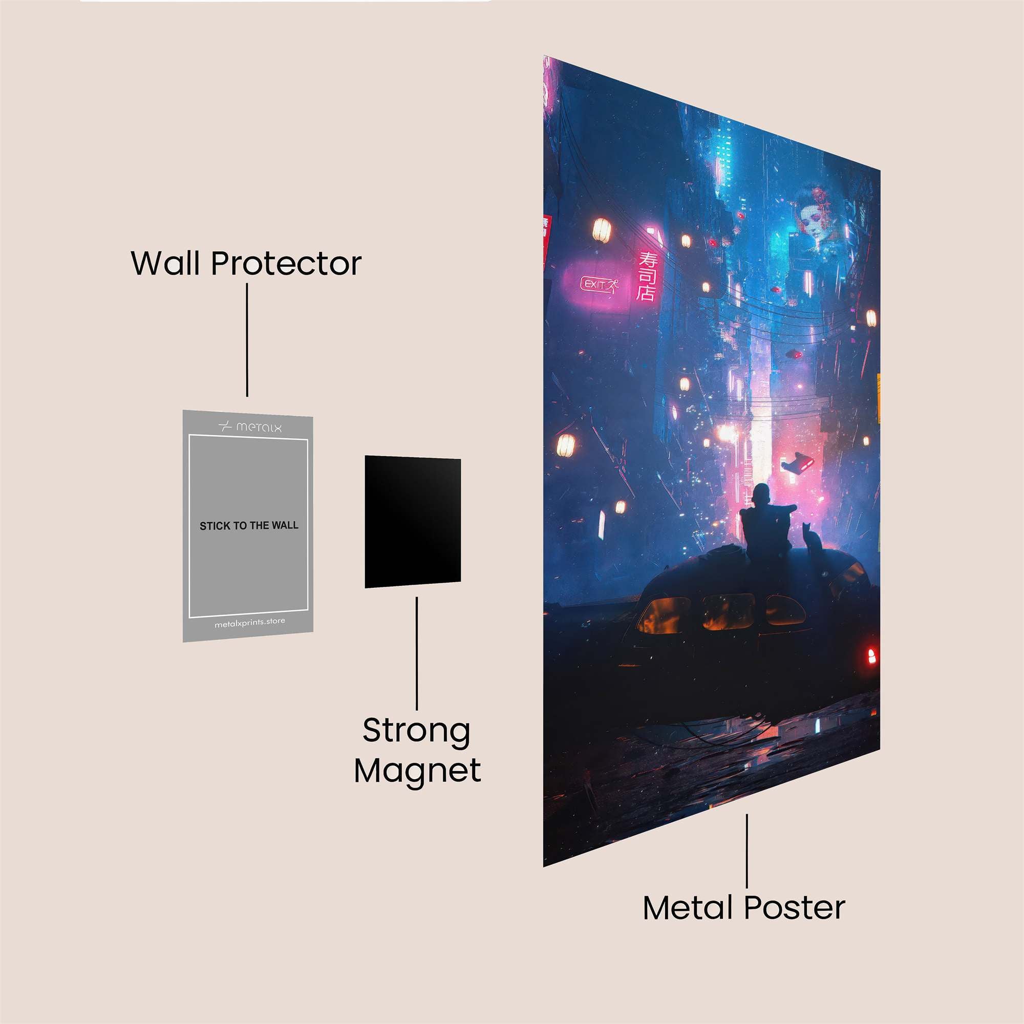 Neon Reverie Safe Wall Magnetic / M