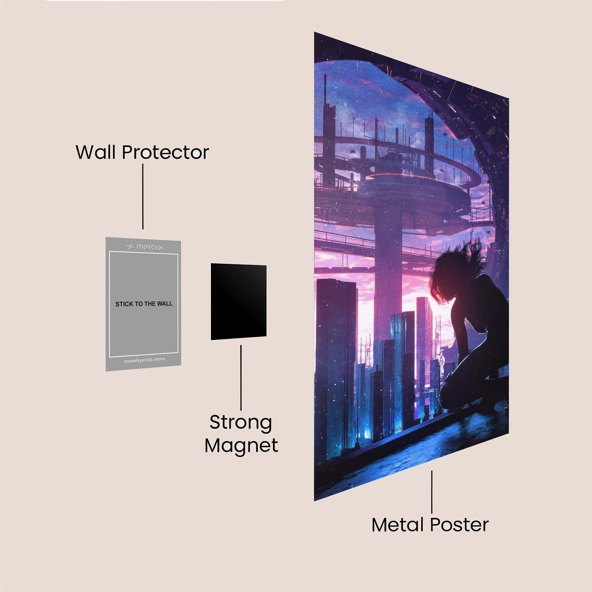 Cyber Dreamscape Safe Wall Magnetic / M