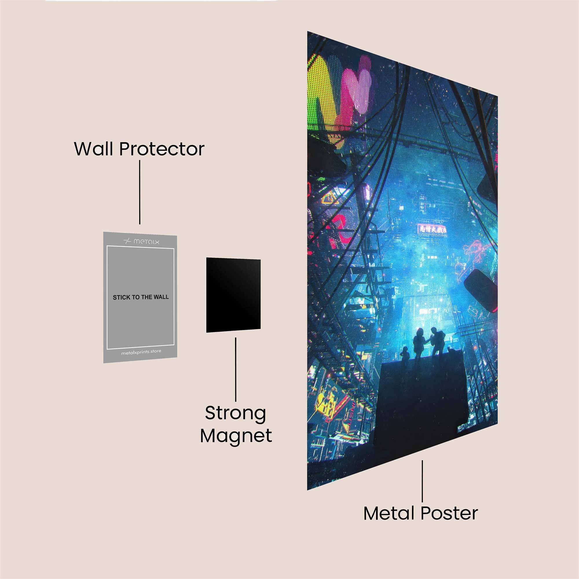 Neon Reverie Safe Wall Magnetic / M