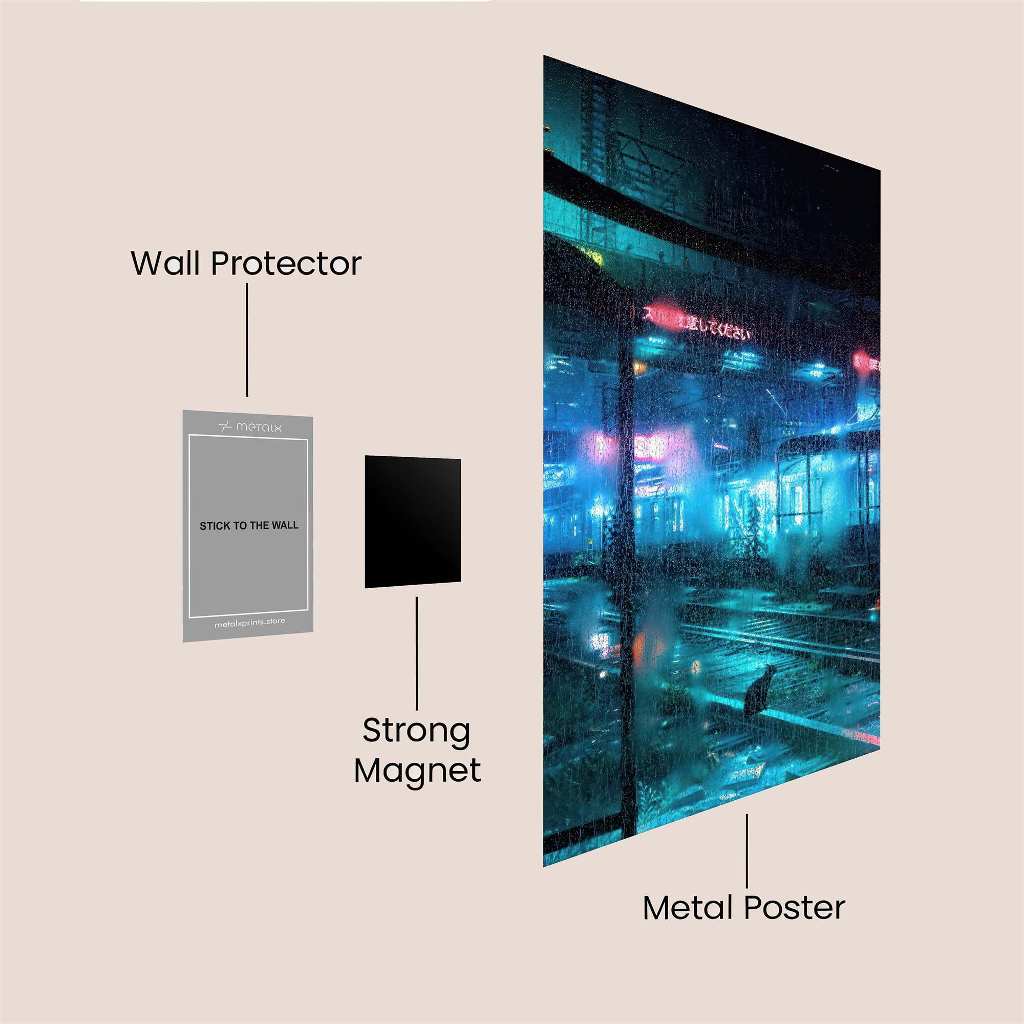 Neon Serenity Safe Wall Magnetic / M