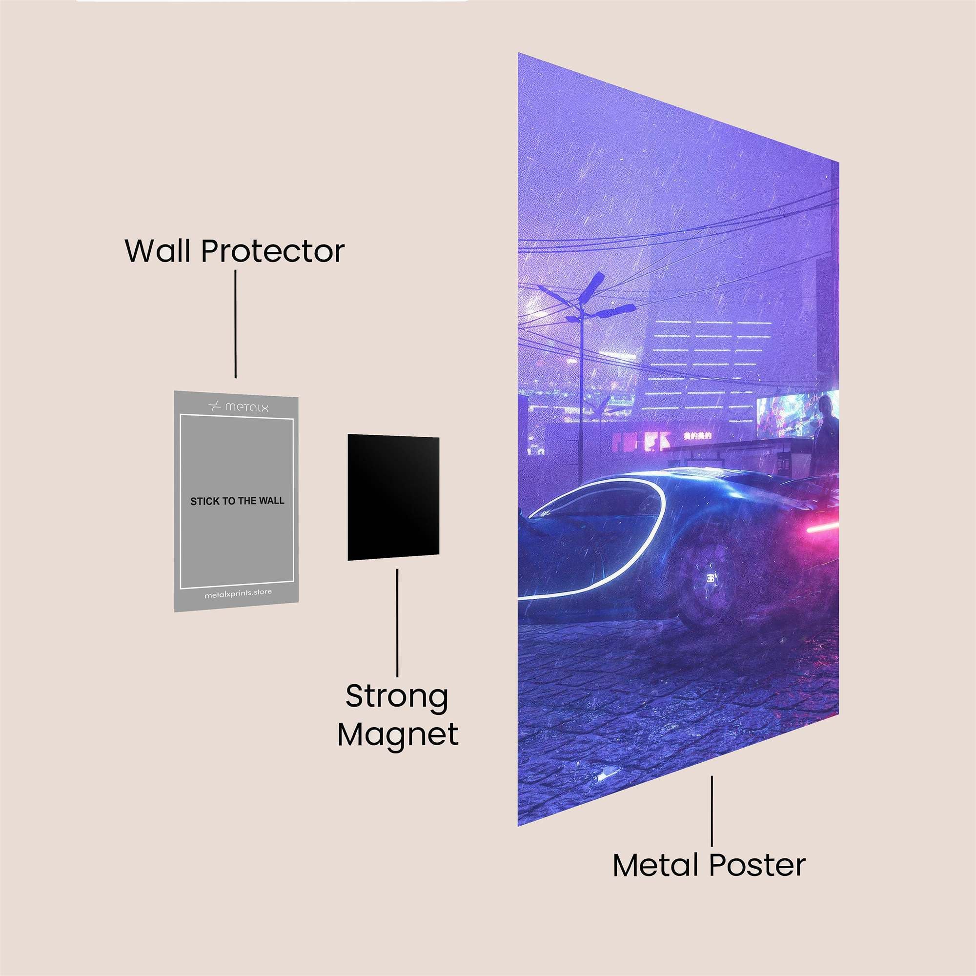 Neon Drift Safe Wall Magnetic / M