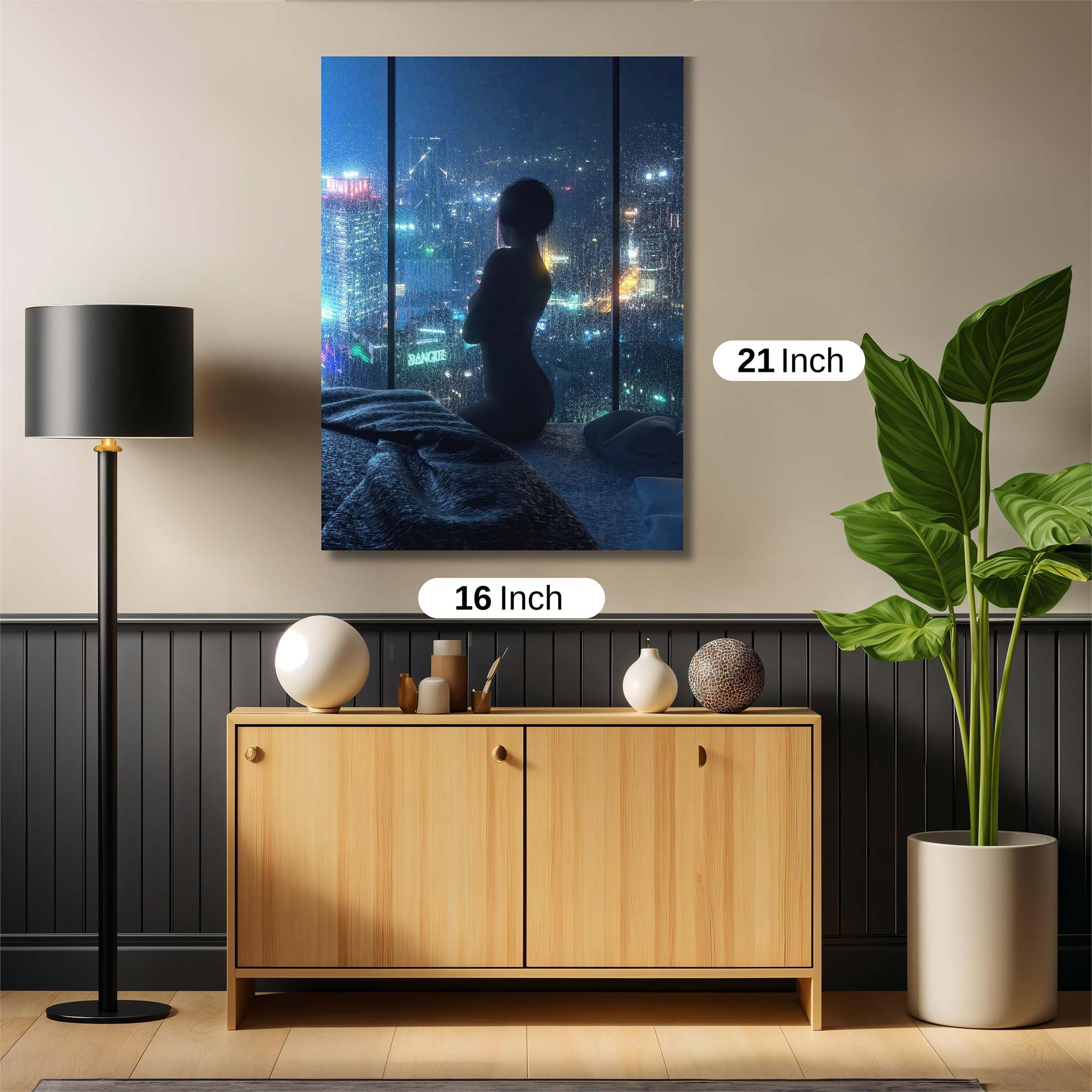 Contemplative Nightscape Safe Wall Magnetic / M