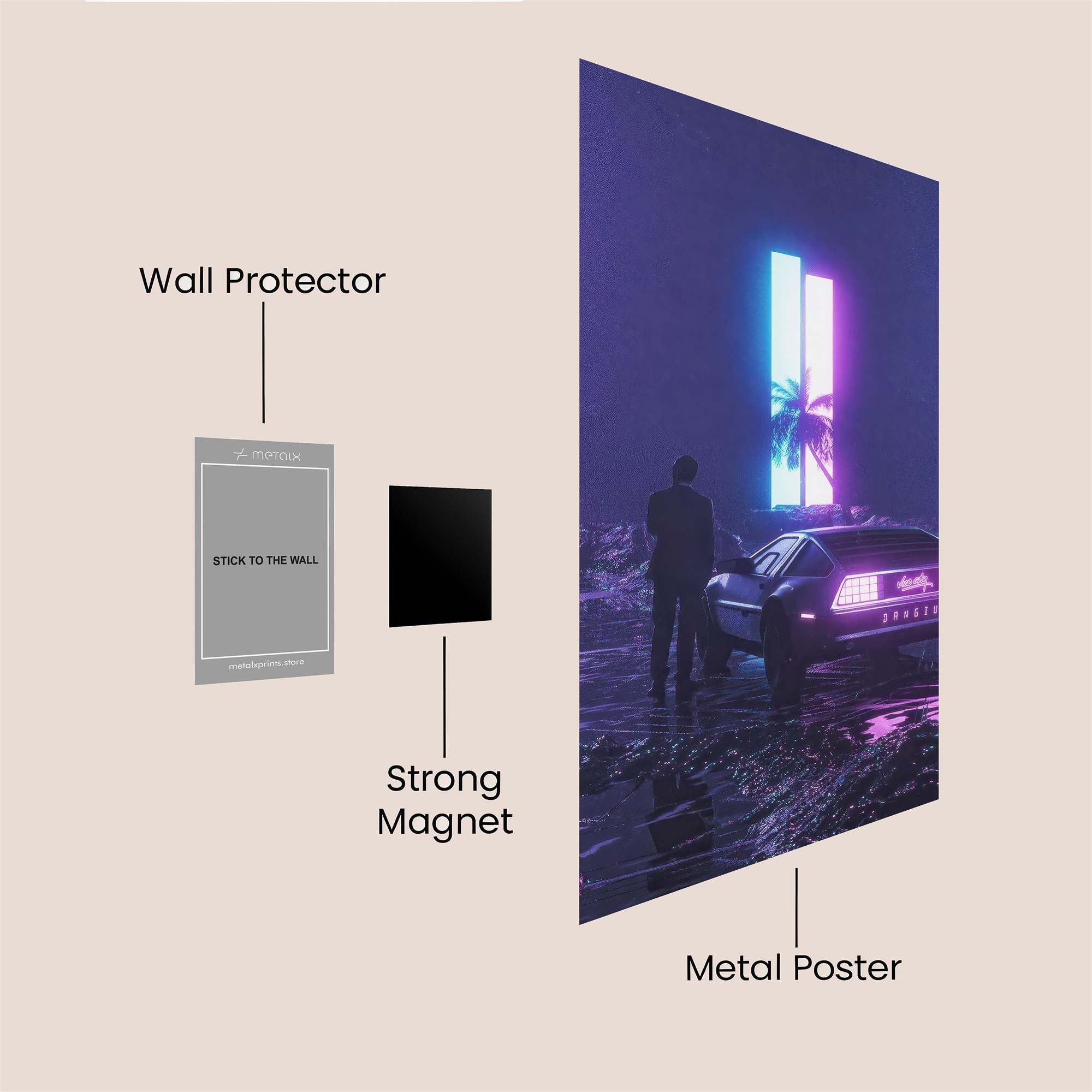 Neon Voyage Safe Wall Magnetic / M