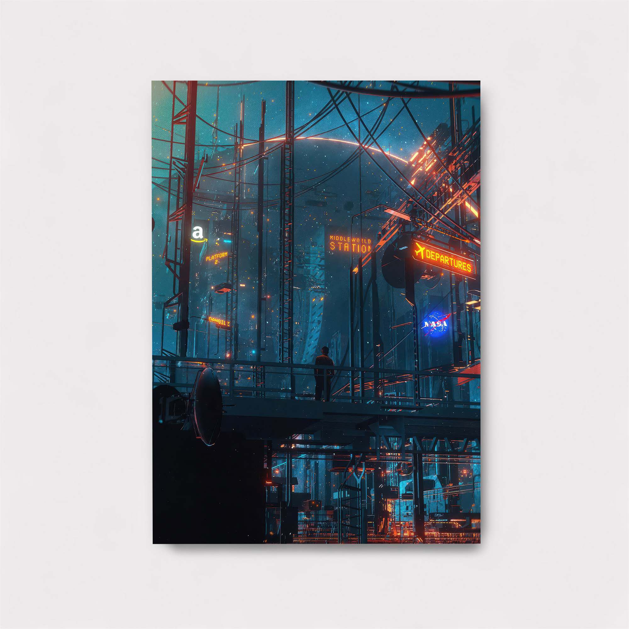 Futuristic Luminescence Safe Wall Magnetic / M