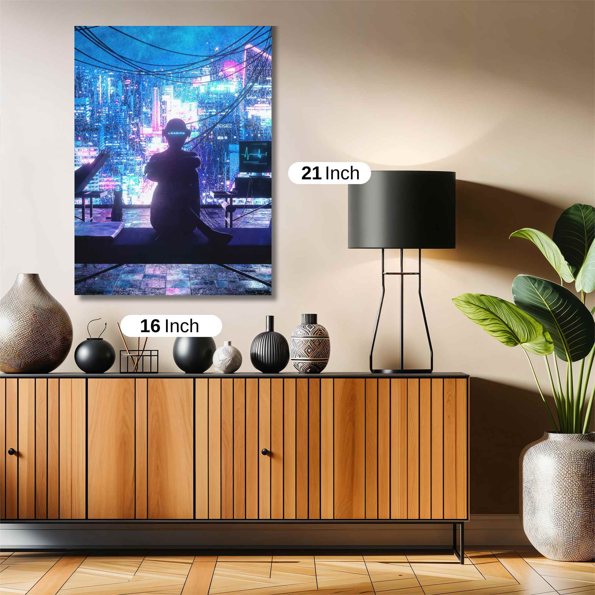 Neon Solitude Safe Wall Magnetic / M