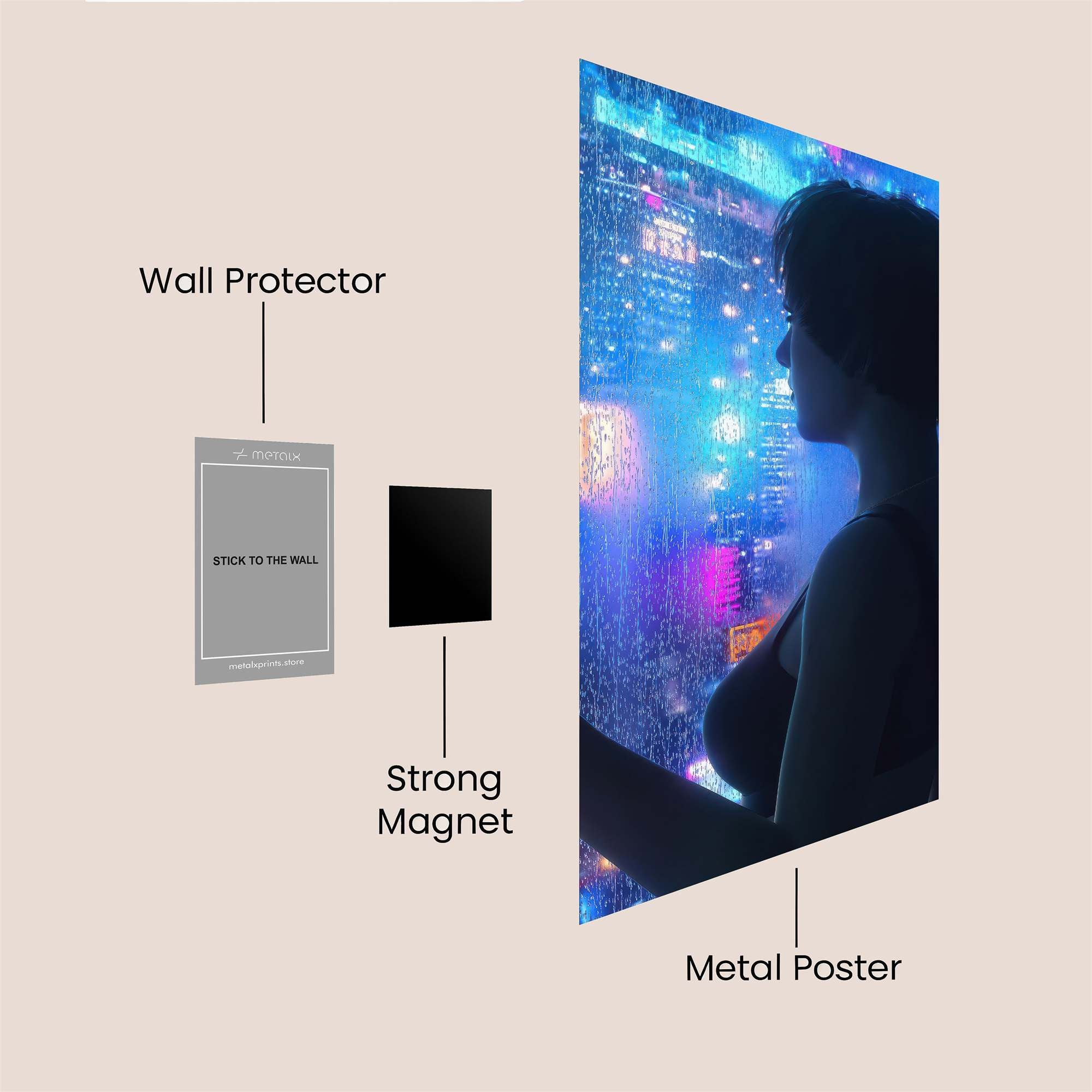 Neon Reverie Safe Wall Magnetic / M