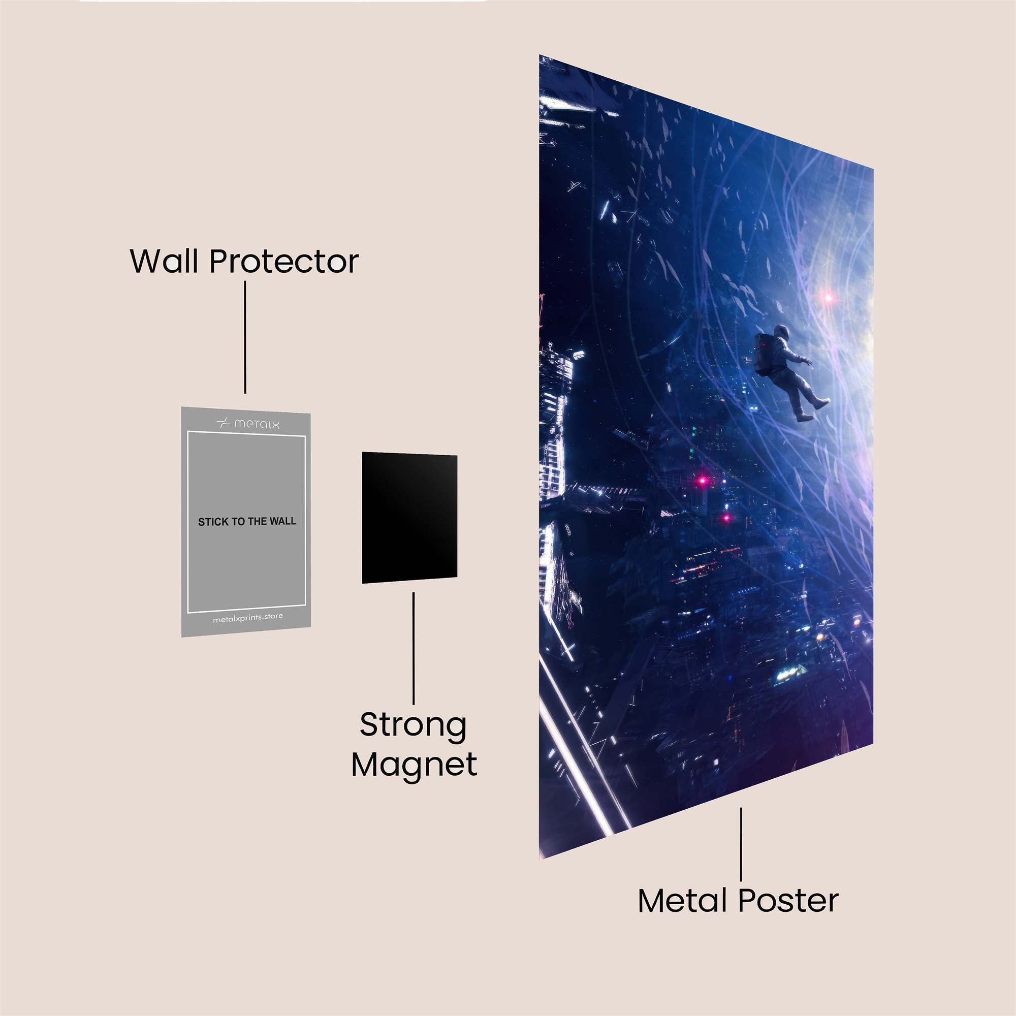 Cosmic Drift Safe Wall Magnetic / M