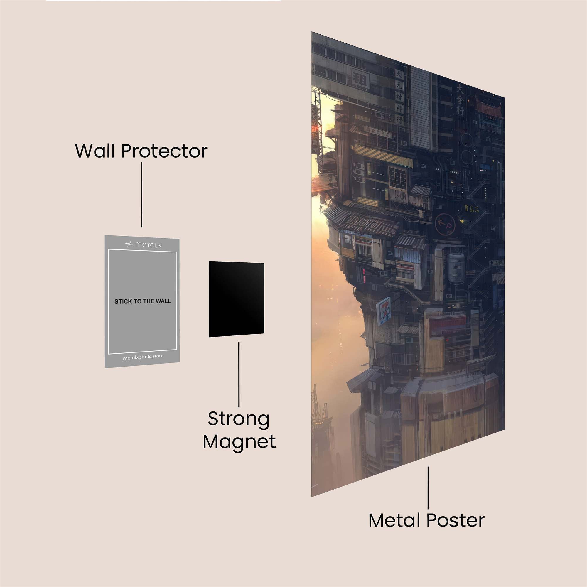 Futuristic Ascent Safe Wall Magnetic / M