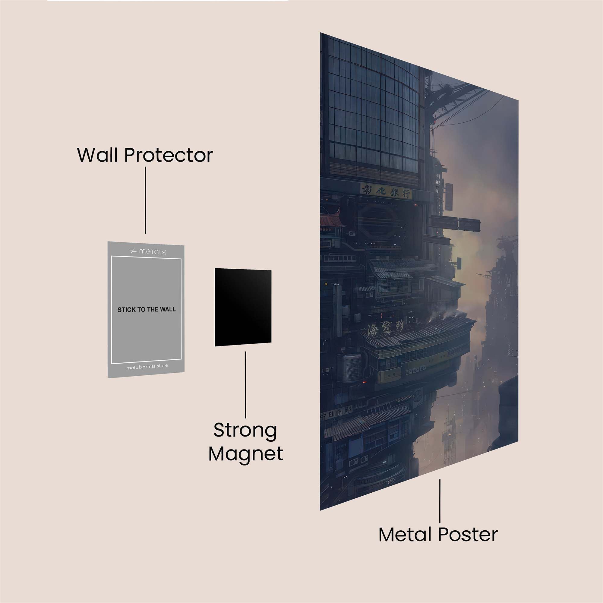 Cyberpunk Dusk Safe Wall Magnetic / M