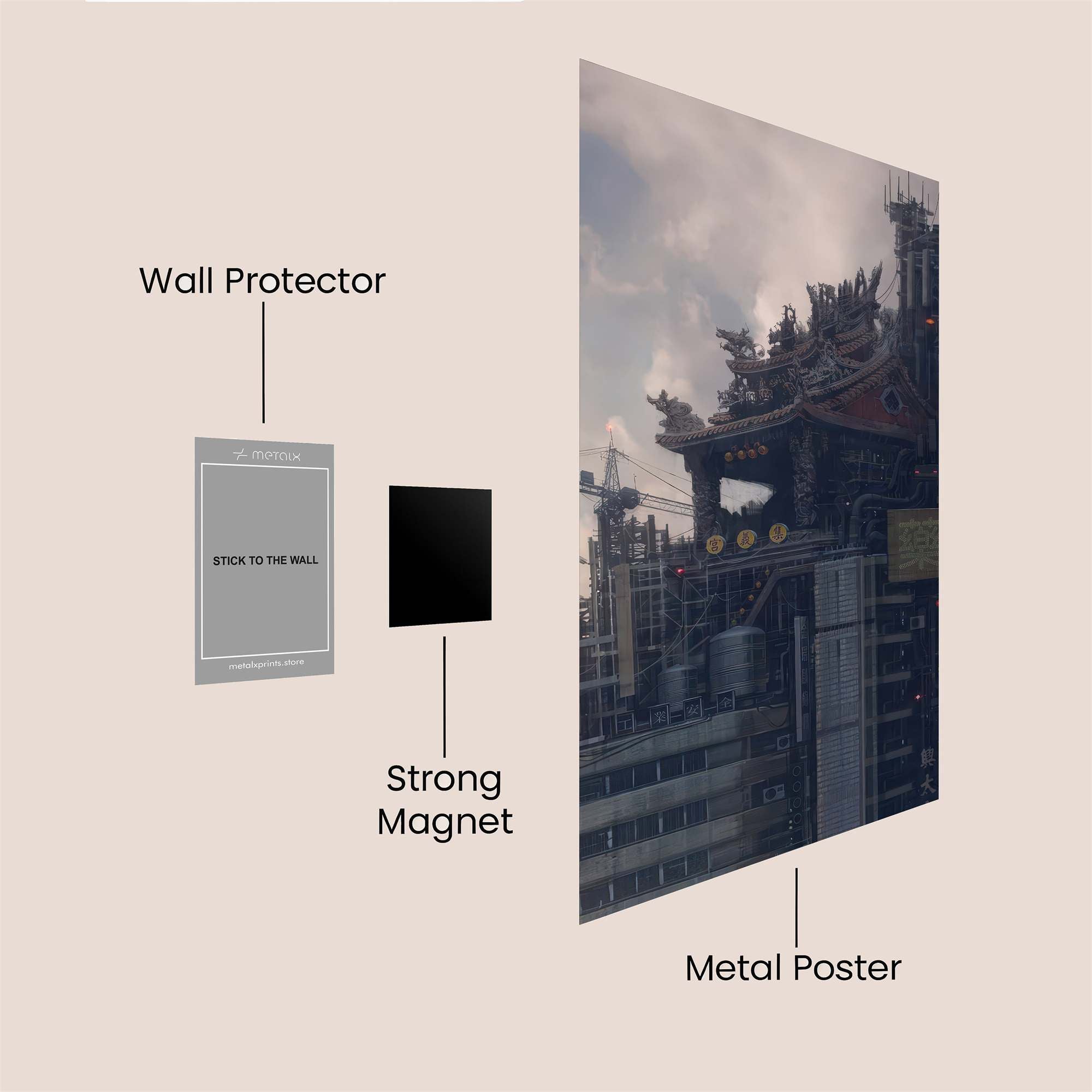 Temple Futurism Safe Wall Magnetic / M