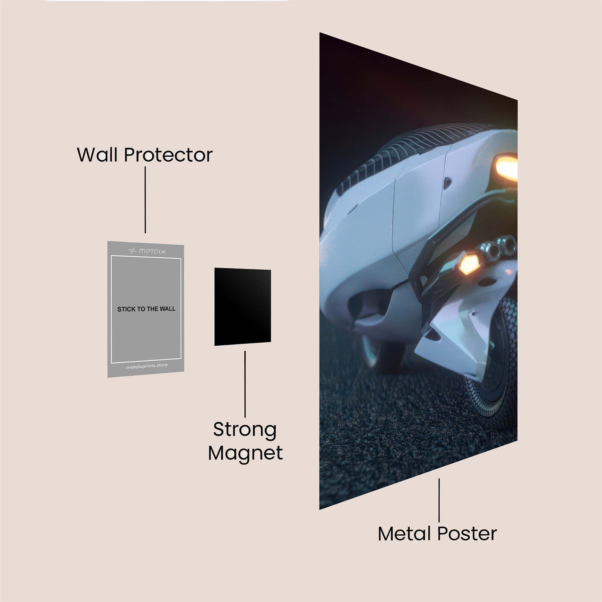 Futuristic Reveries Safe Wall Magnetic / M